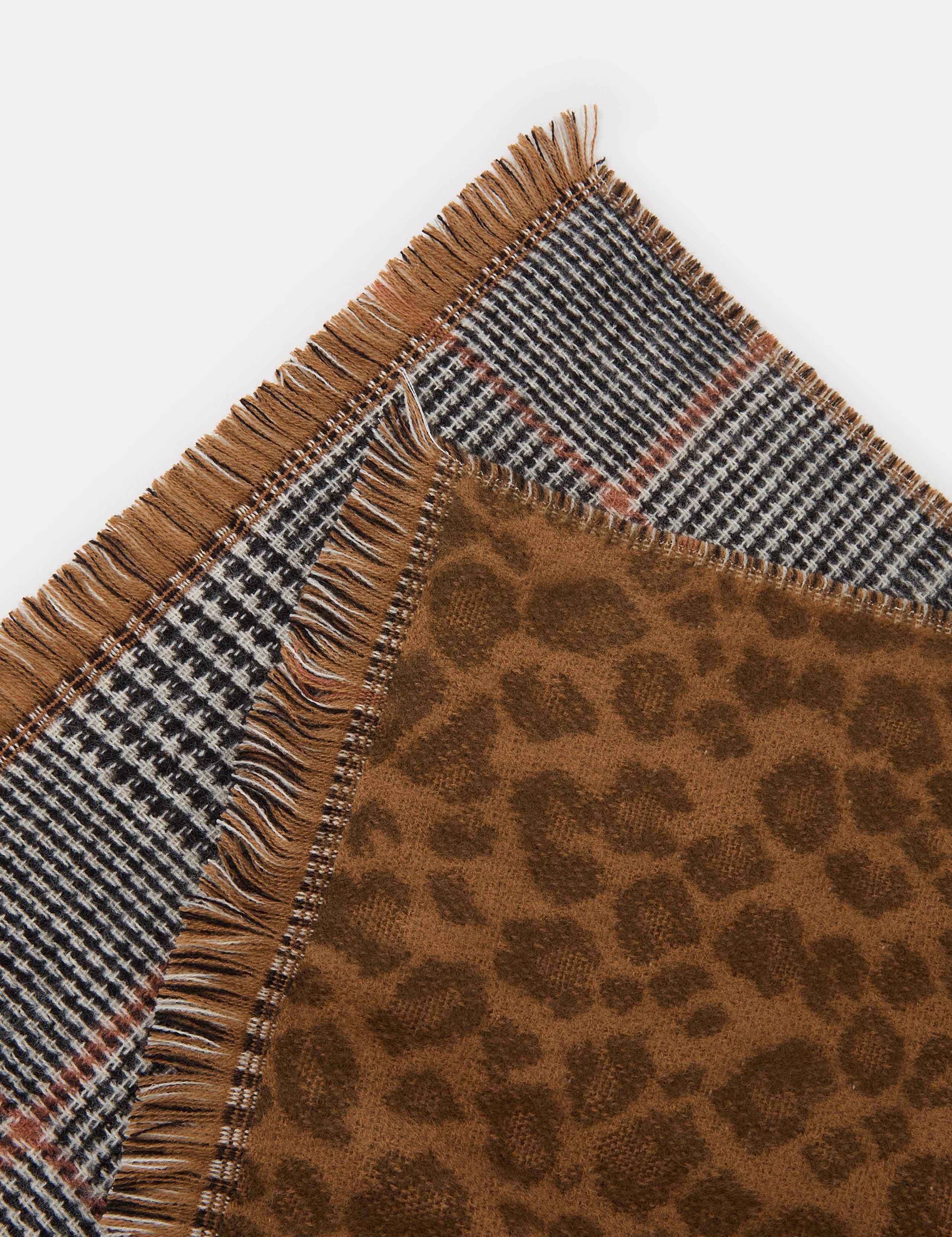 Leopard Checked Reversible Blanket Scarf 2 of 2