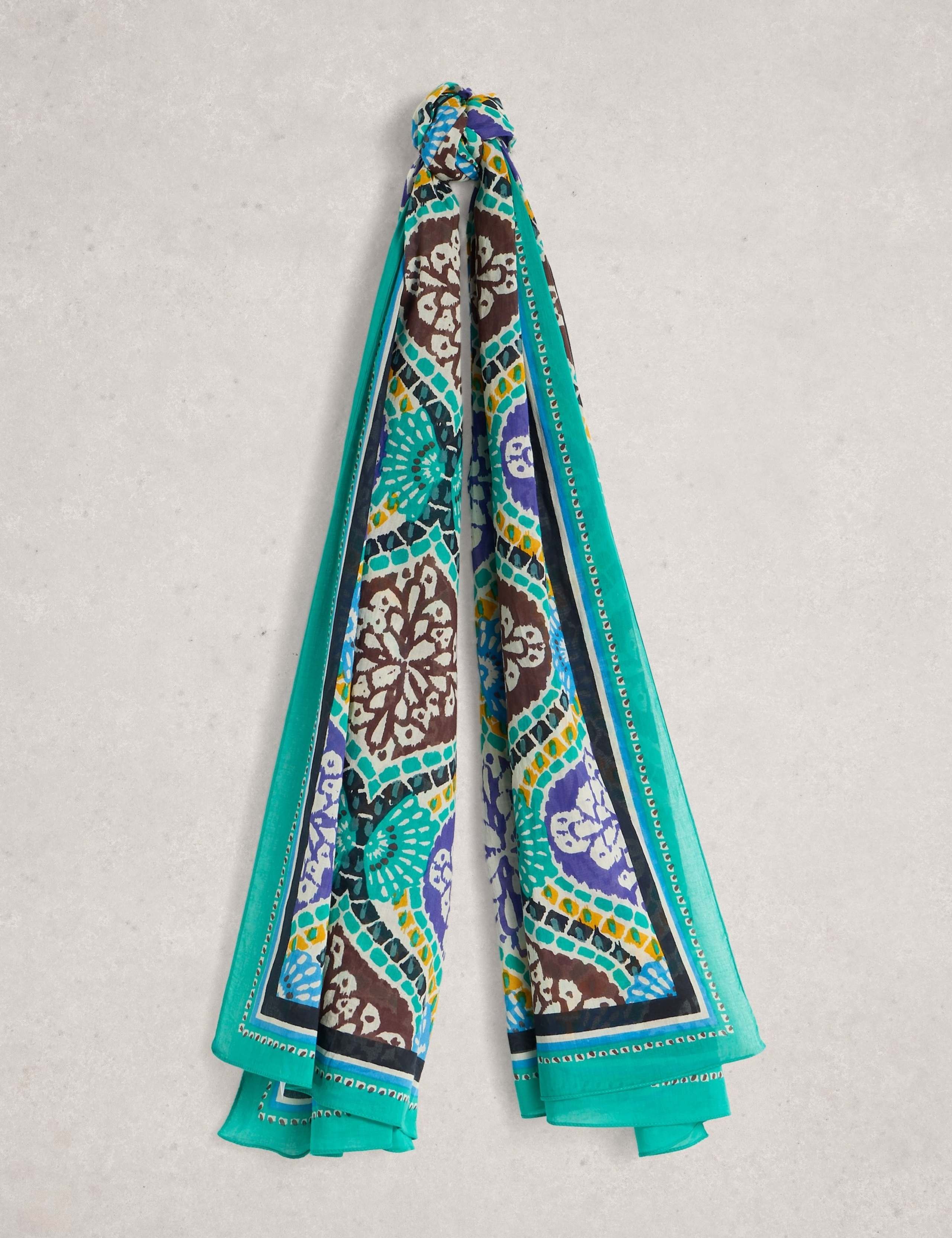 Pure Cotton Printed Beach Scarf 1 of 3