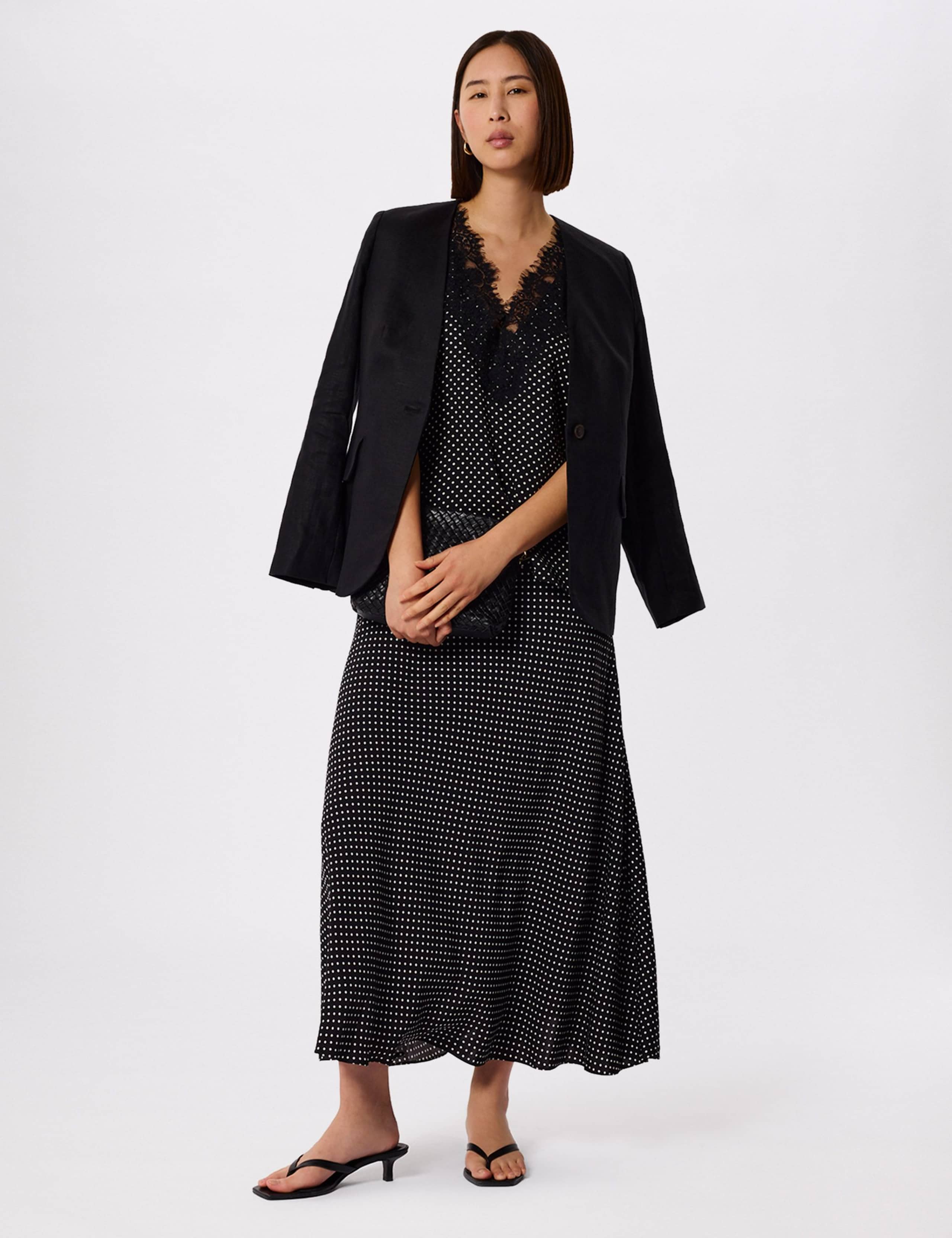 Pure Linen Collarless Blazer 1 of 7