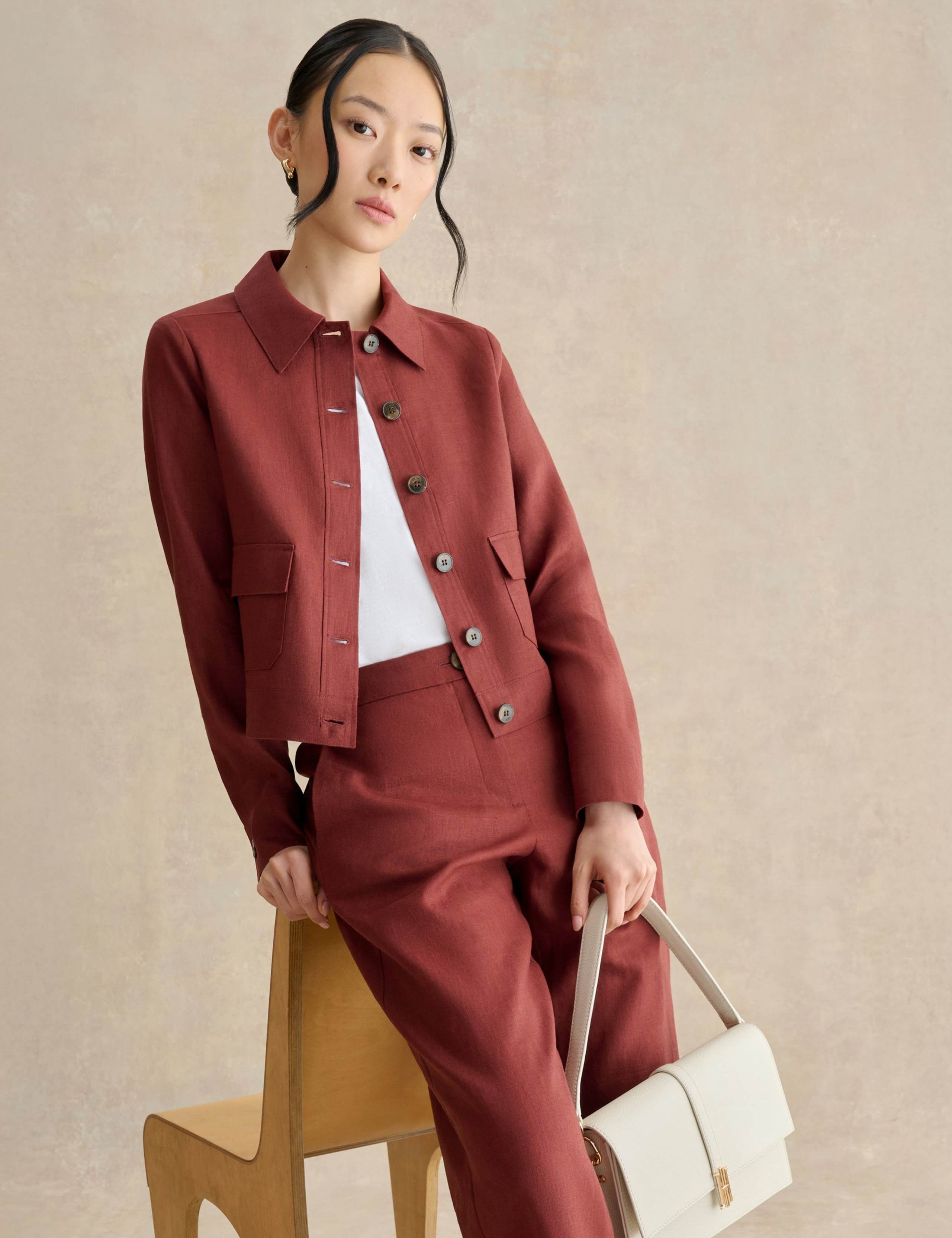 Pure Linen Collared Jacket 4 of 6
