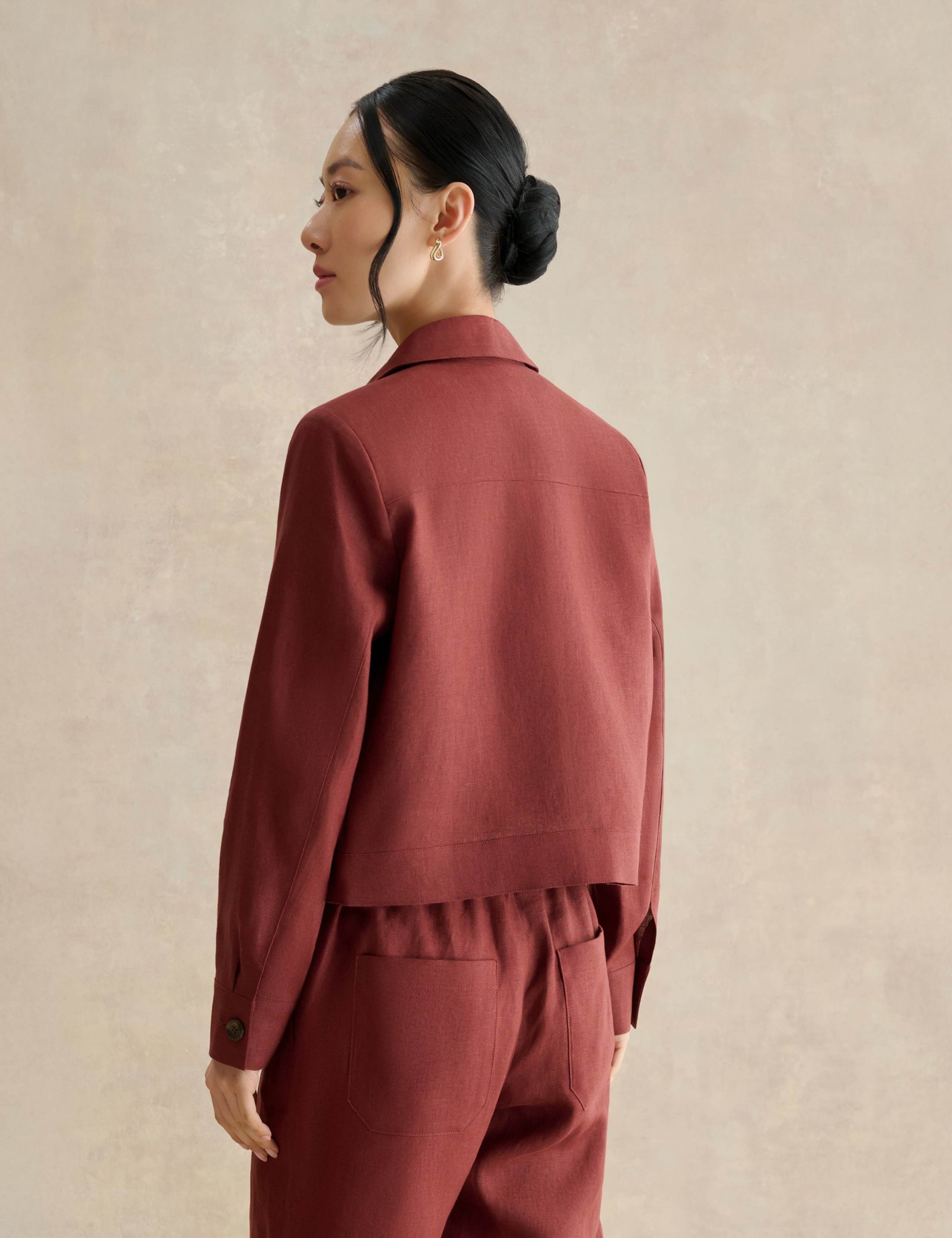 Pure Linen Collared Jacket 5 of 6