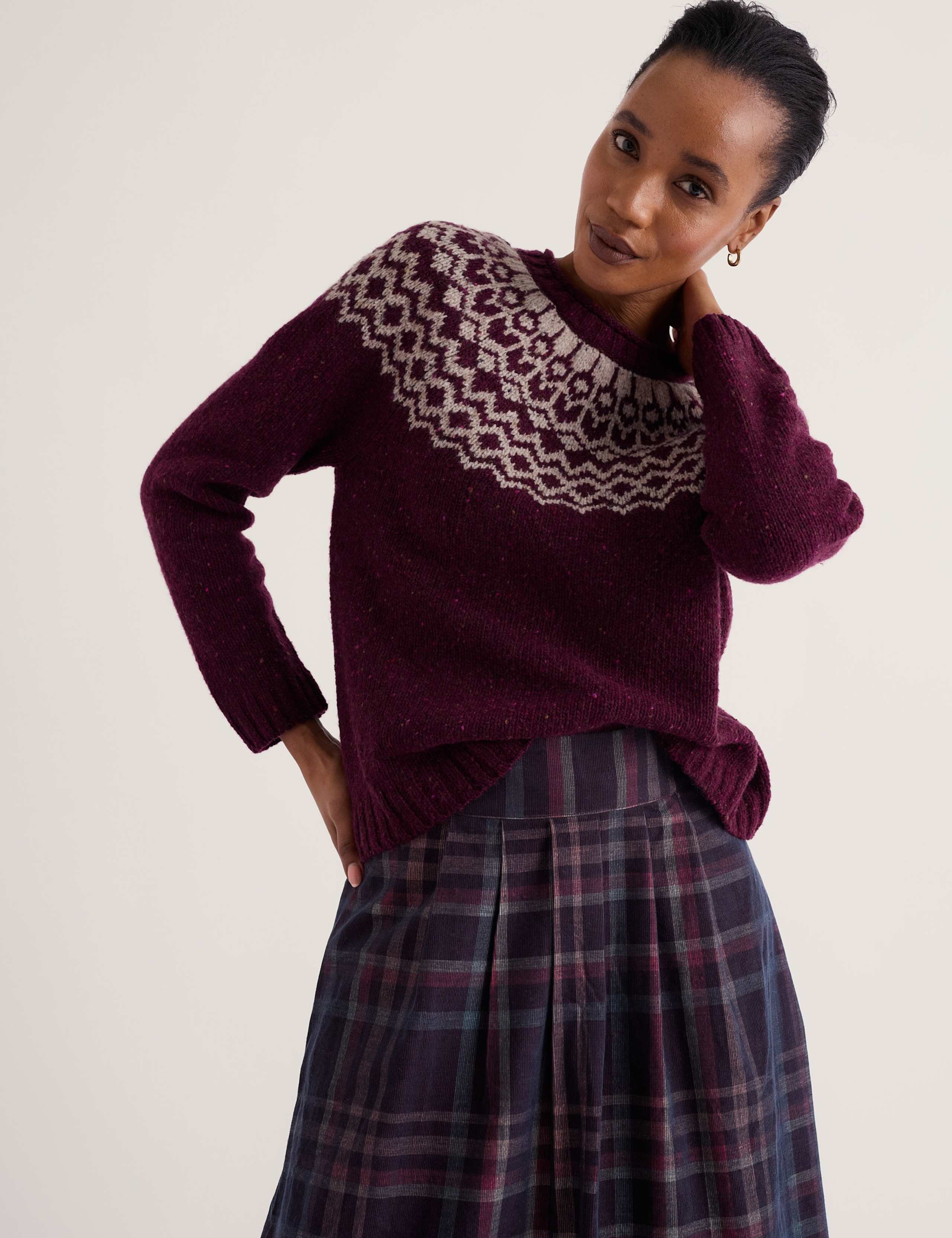 Merino Wool Rich Fair Isle Jumper 3 of 5