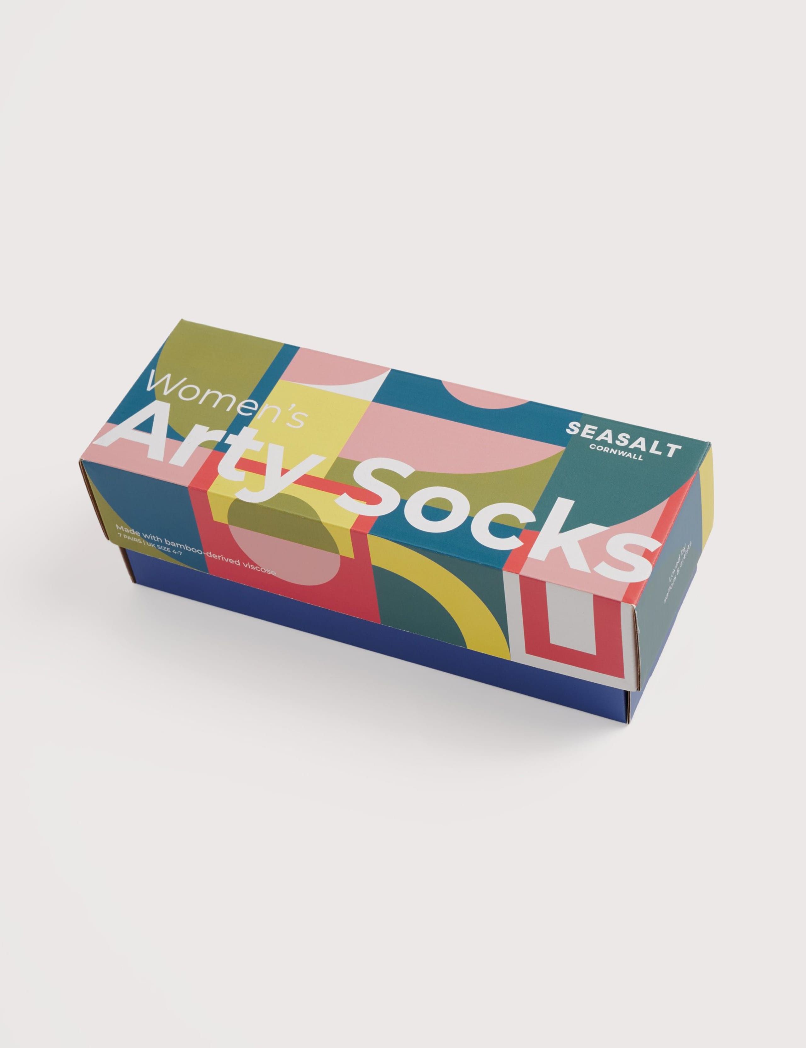 7pk Gift Box Arty Ankle High Socks 3 of 3