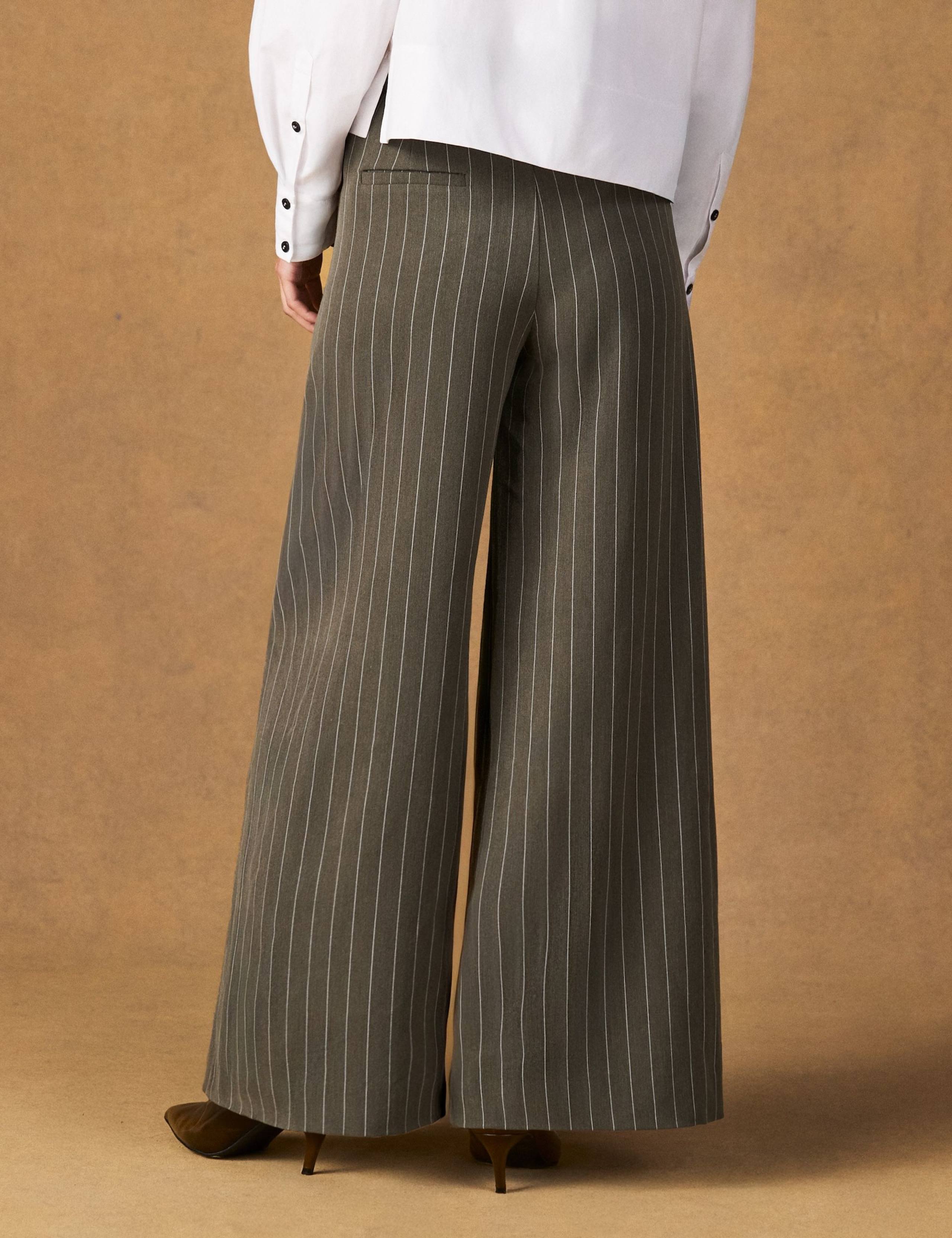 Pinstripe Tailored Wide Leg Trousers 5 of 6
