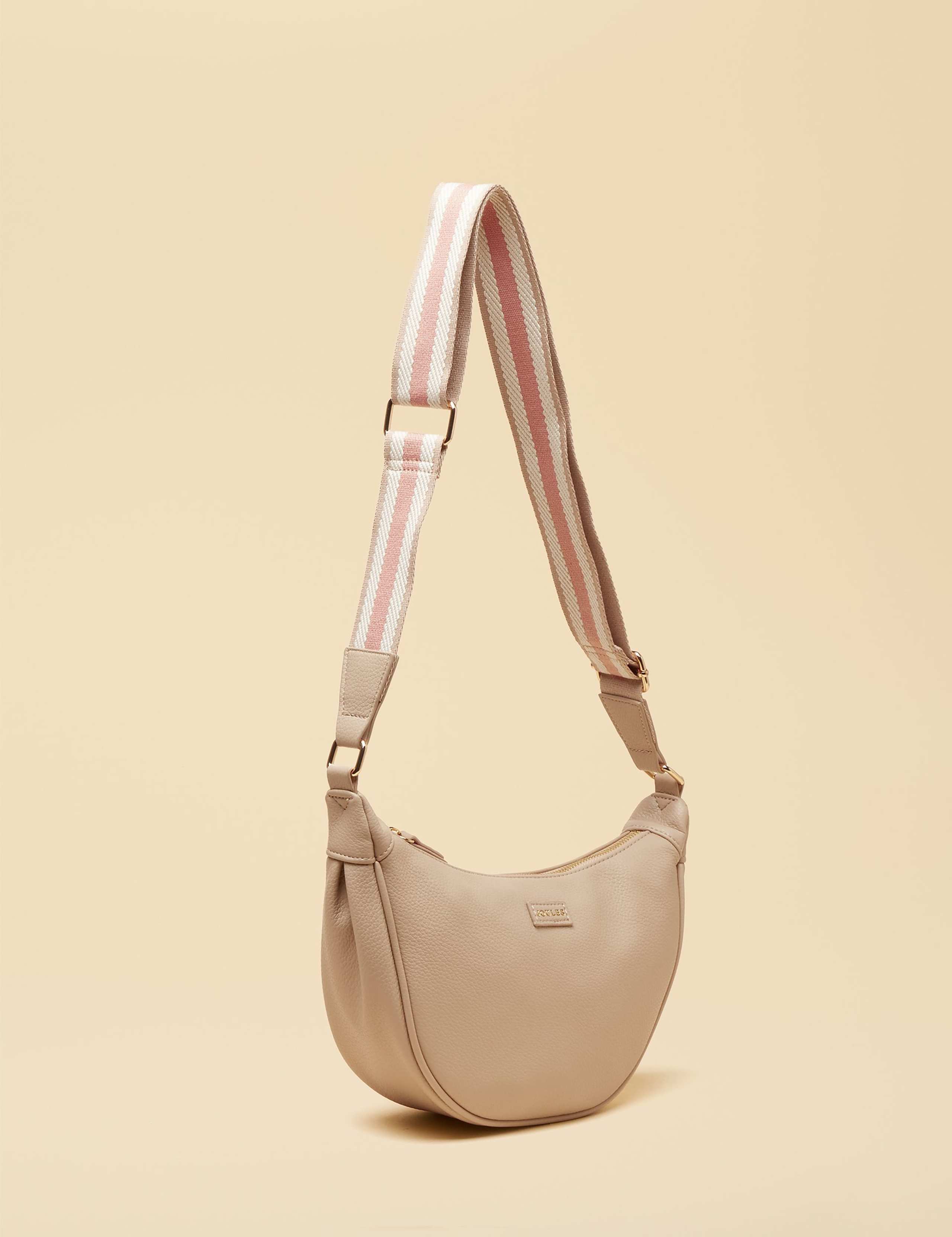 Faux Leather Half Moon Cross Body Bag 2 of 8