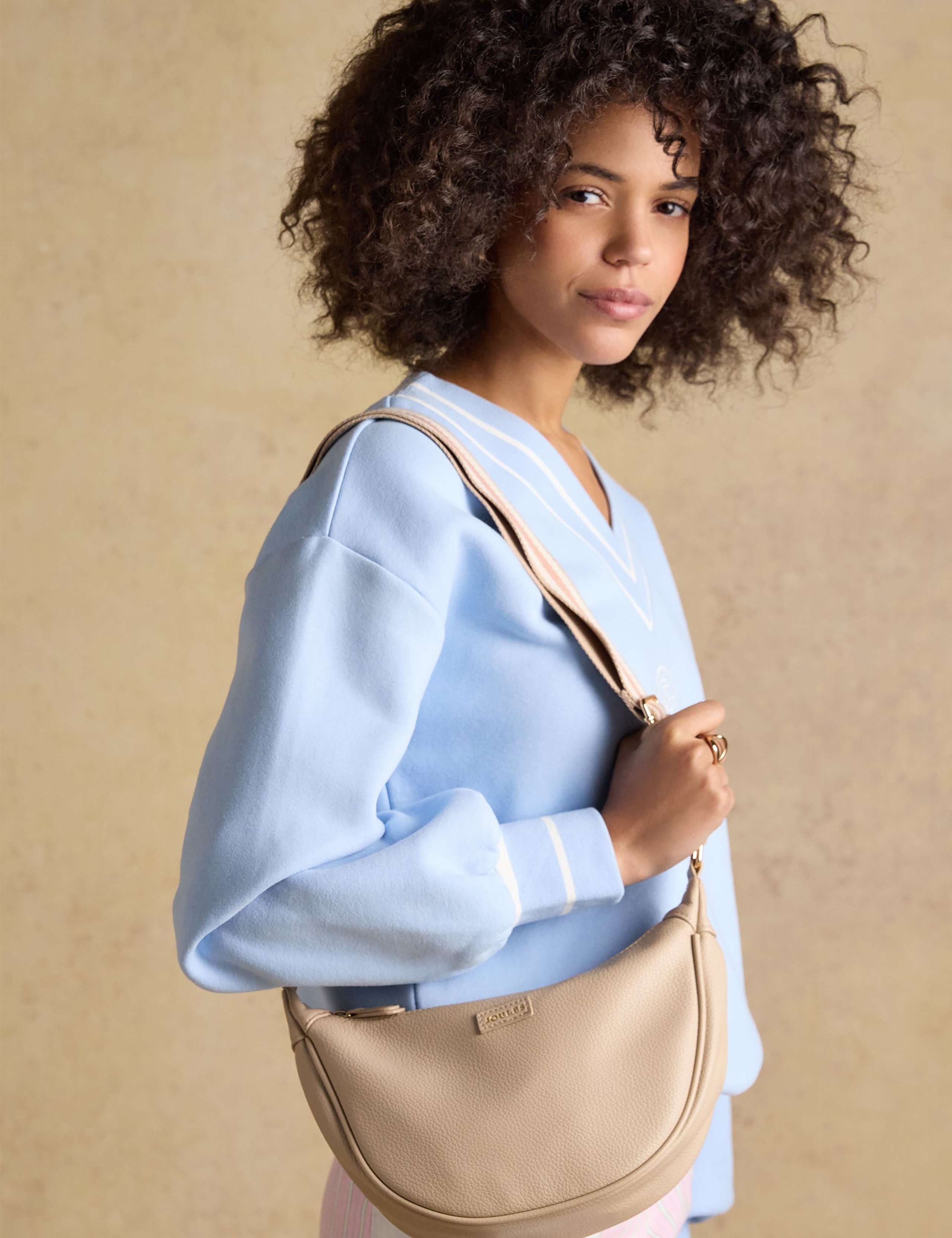 Faux Leather Half Moon Cross Body Bag 4 of 8