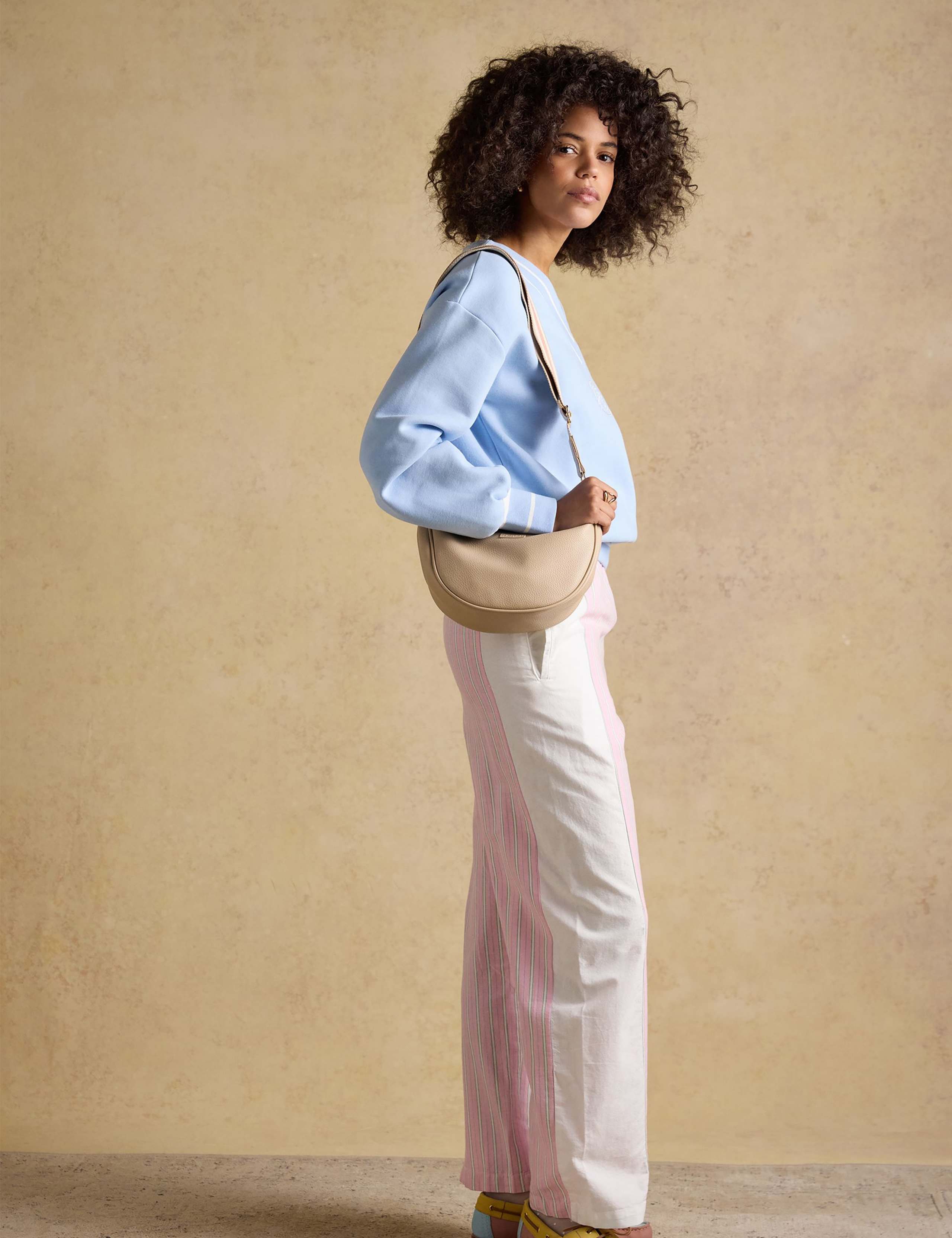 Faux Leather Half Moon Cross Body Bag 5 of 8