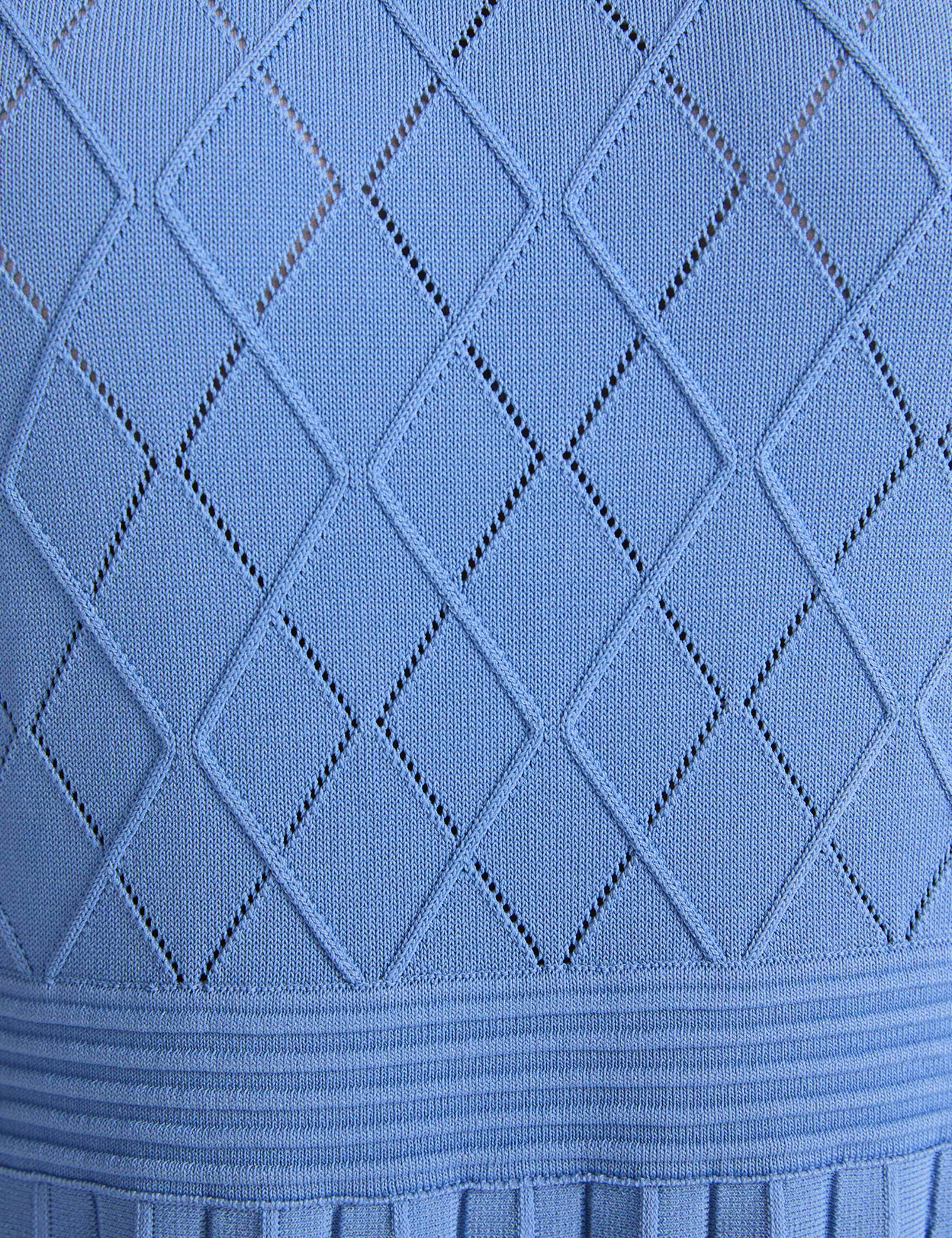 Argyle Pleated Mini Skater Dress 7 of 7