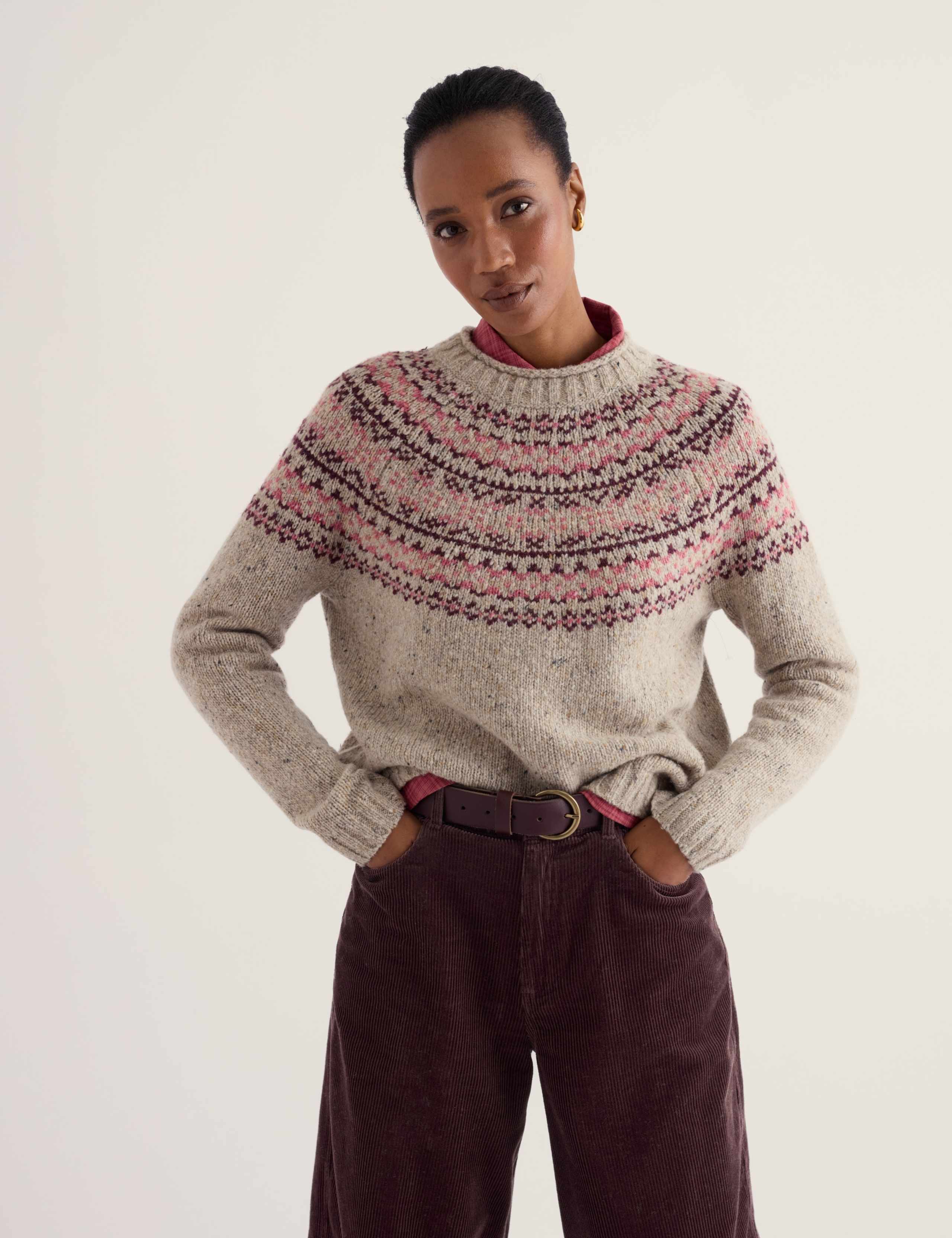 Merino Wool Rich Fair Isle Relaxed Jumper 5 of 6