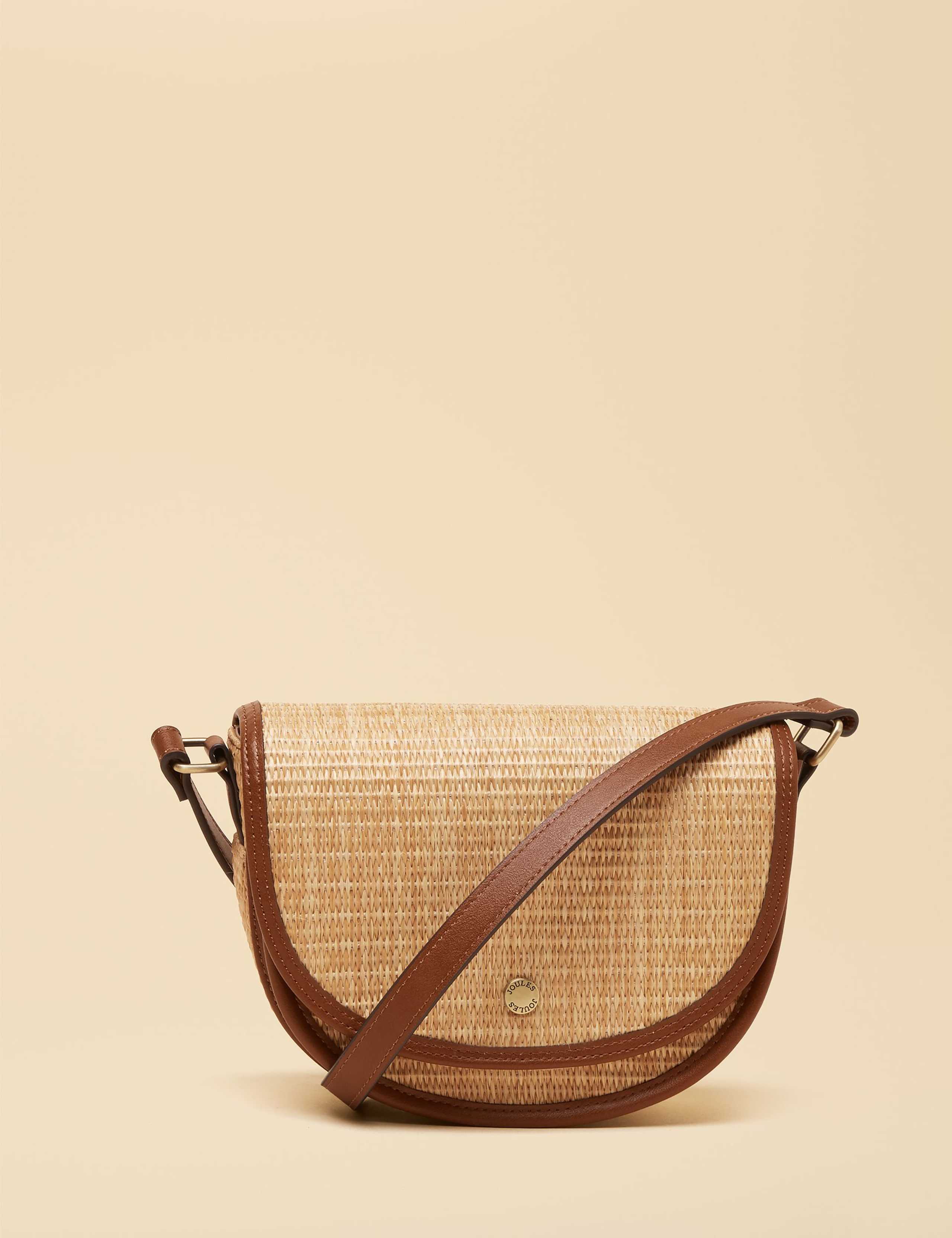Straw Cross Body Saddle Bag 1 of 7