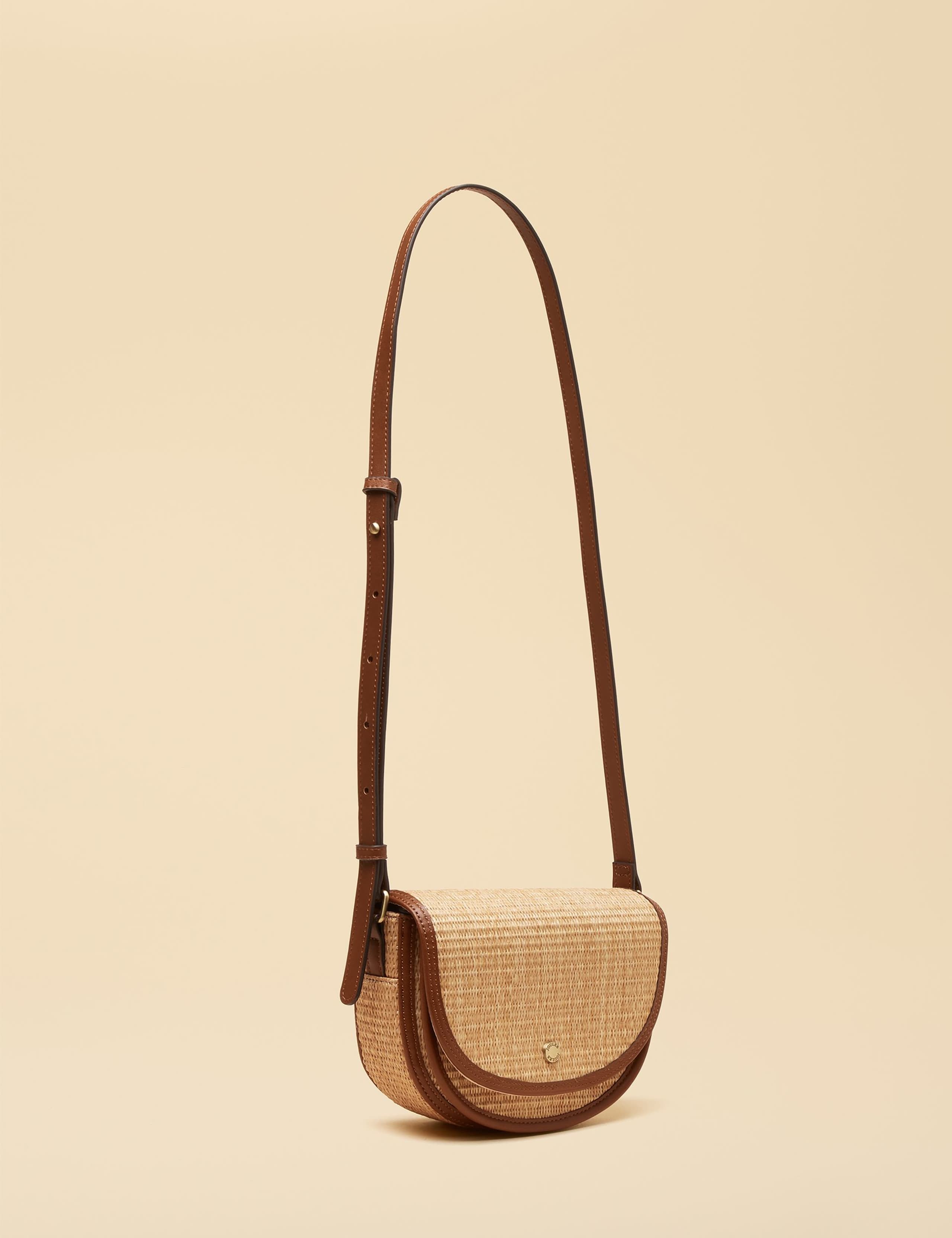 Straw Cross Body Saddle Bag 2 of 7