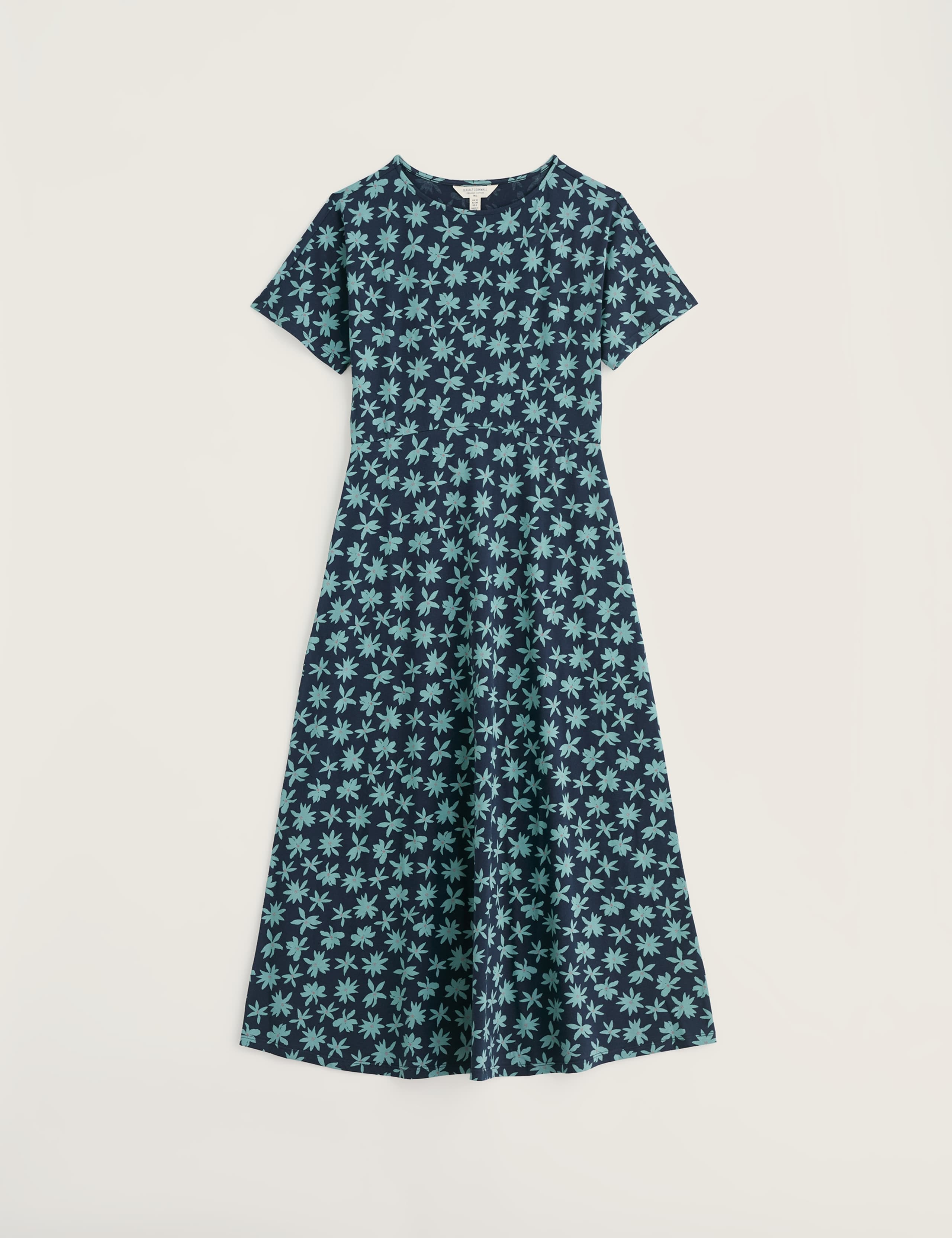 Cotton Rich Floral Midi Skater Dress 2 of 5
