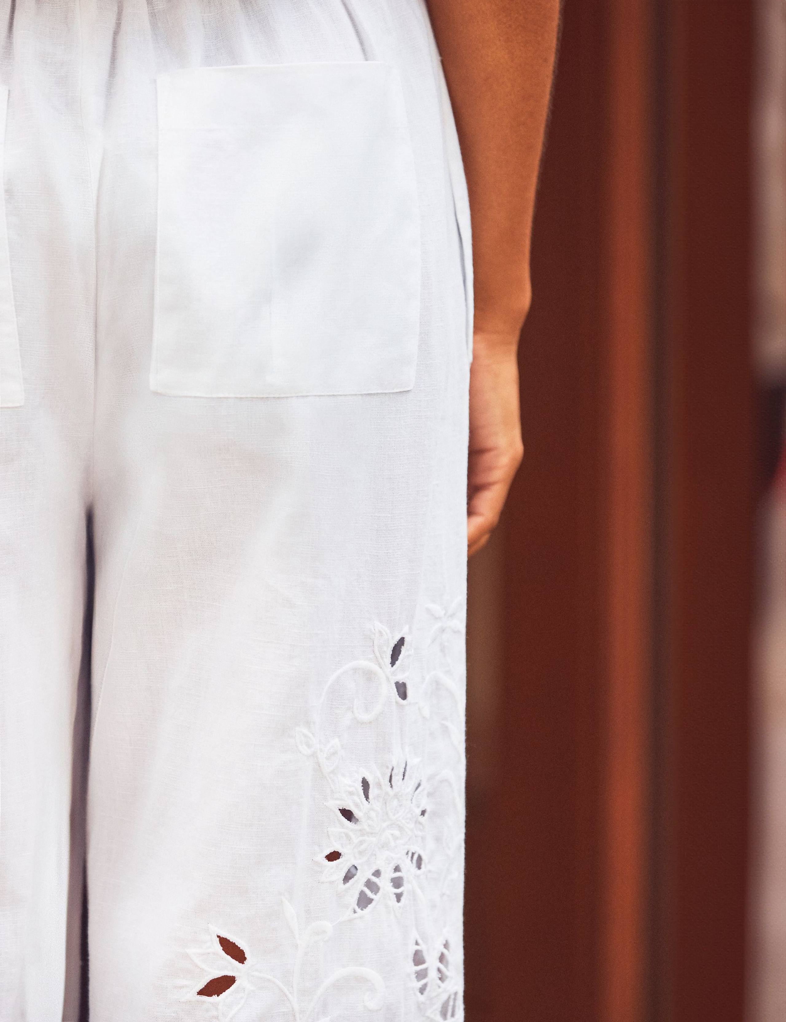 Pure Cotton Cutwork Broderie Trousers 5 of 5