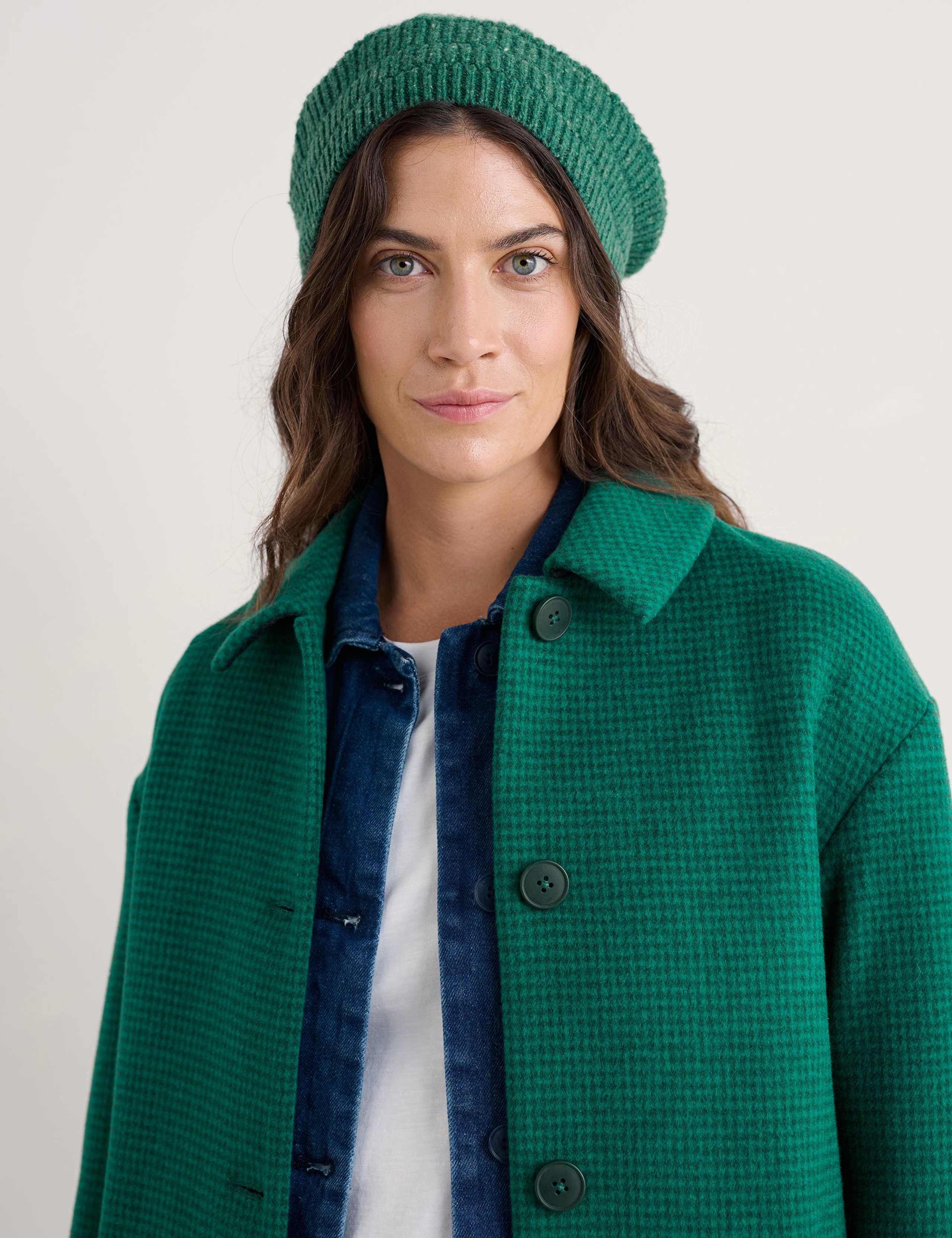 Merino Wool Rich Knitted Beret Hat 3 of 5