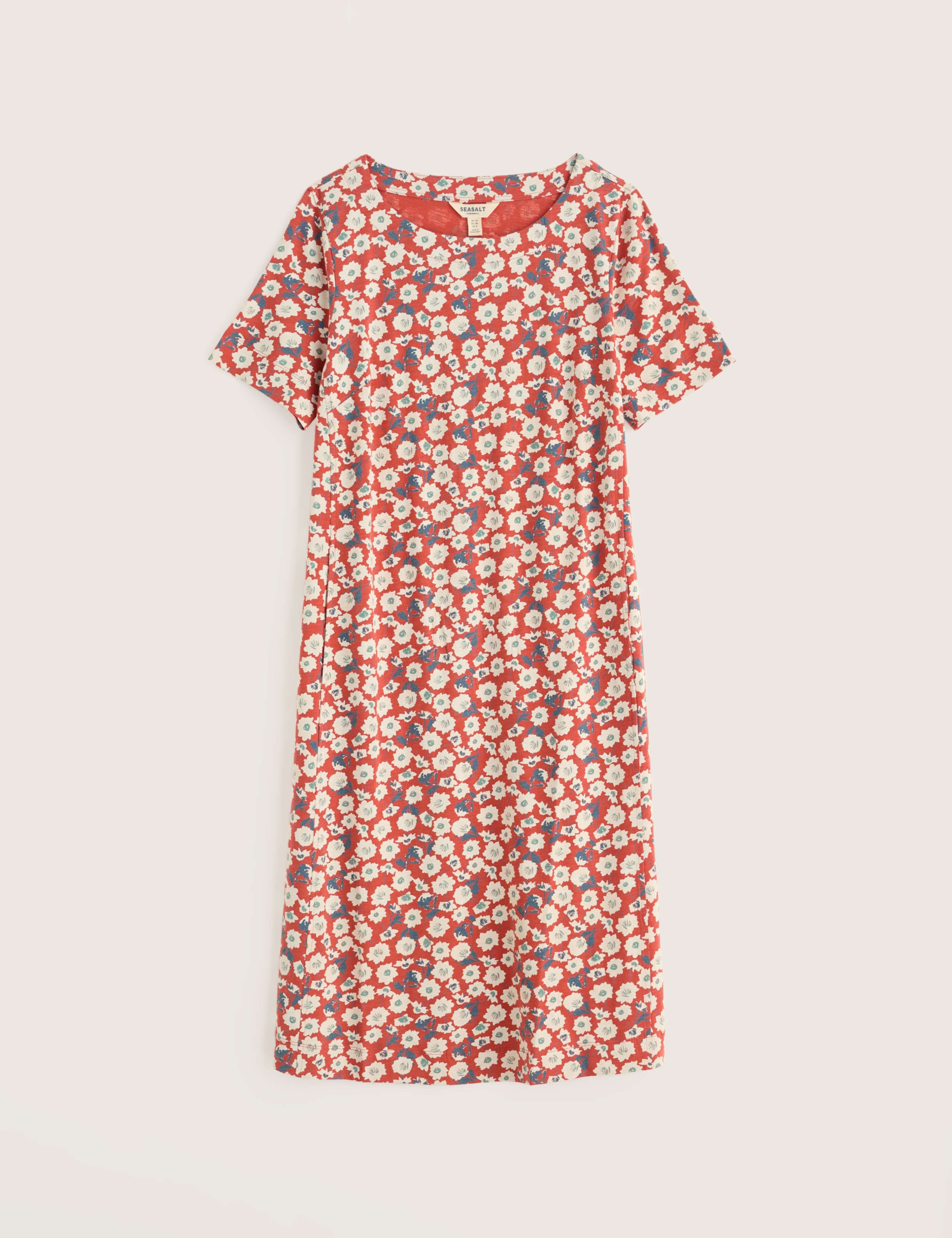 Jersey Floral Midi T-Shirt Dress 2 of 5