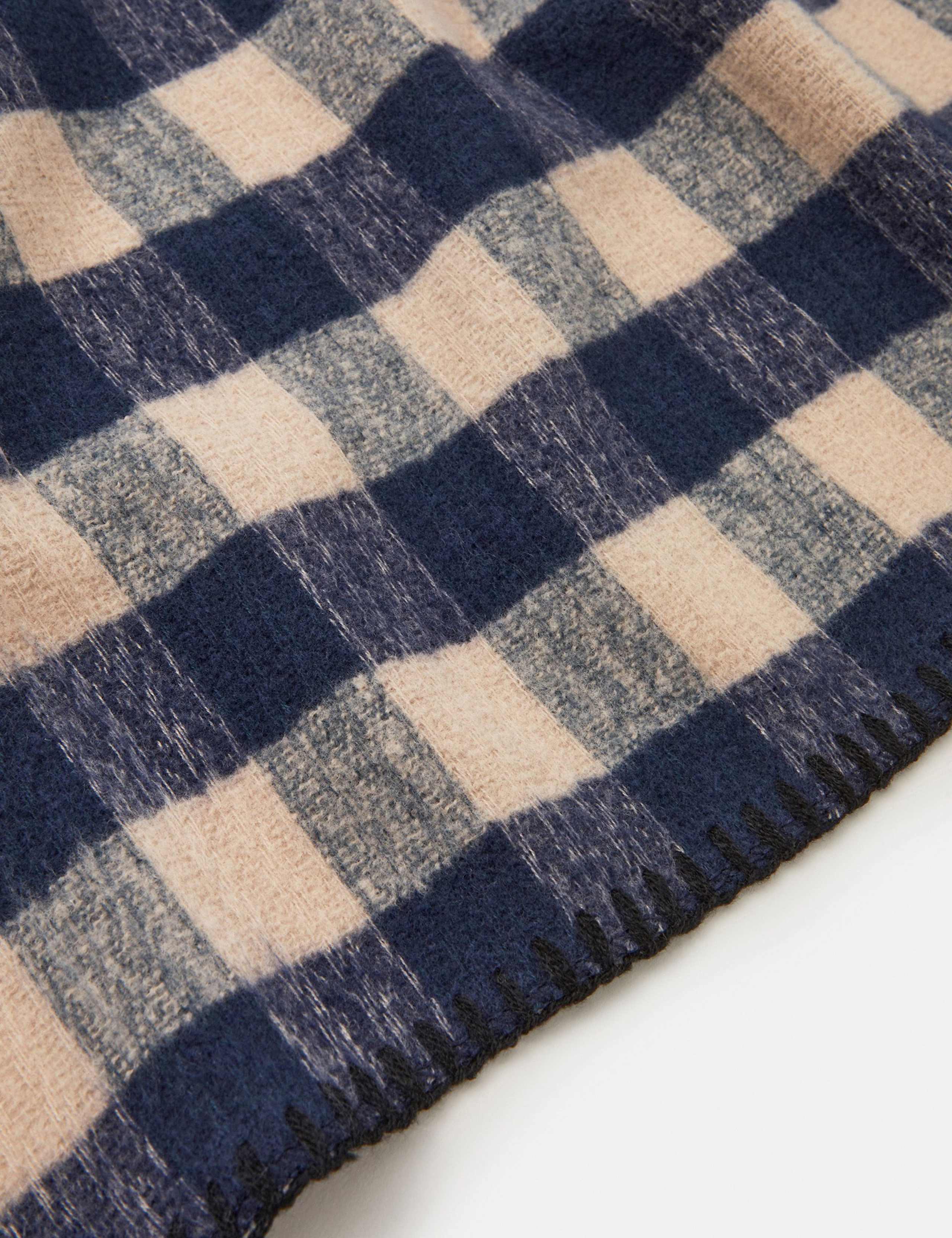 Checked Whipstitch Blanket Scarf 2 of 2