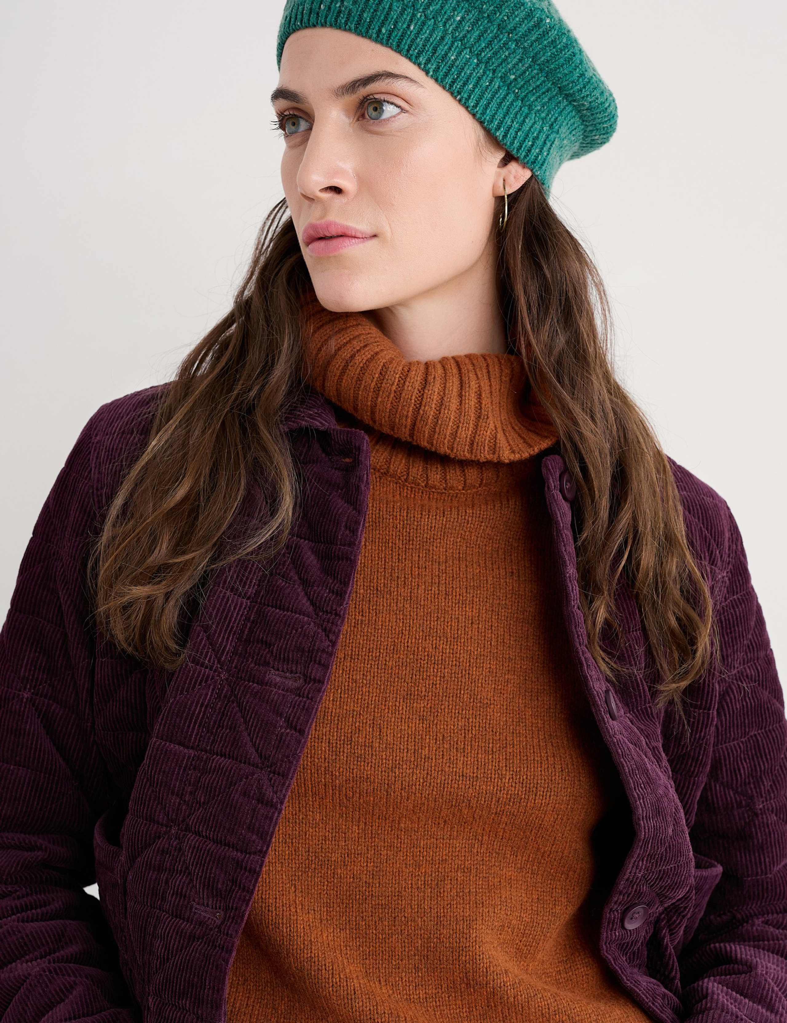 Corduroy Textured Collared Short Jacket 4 of 5