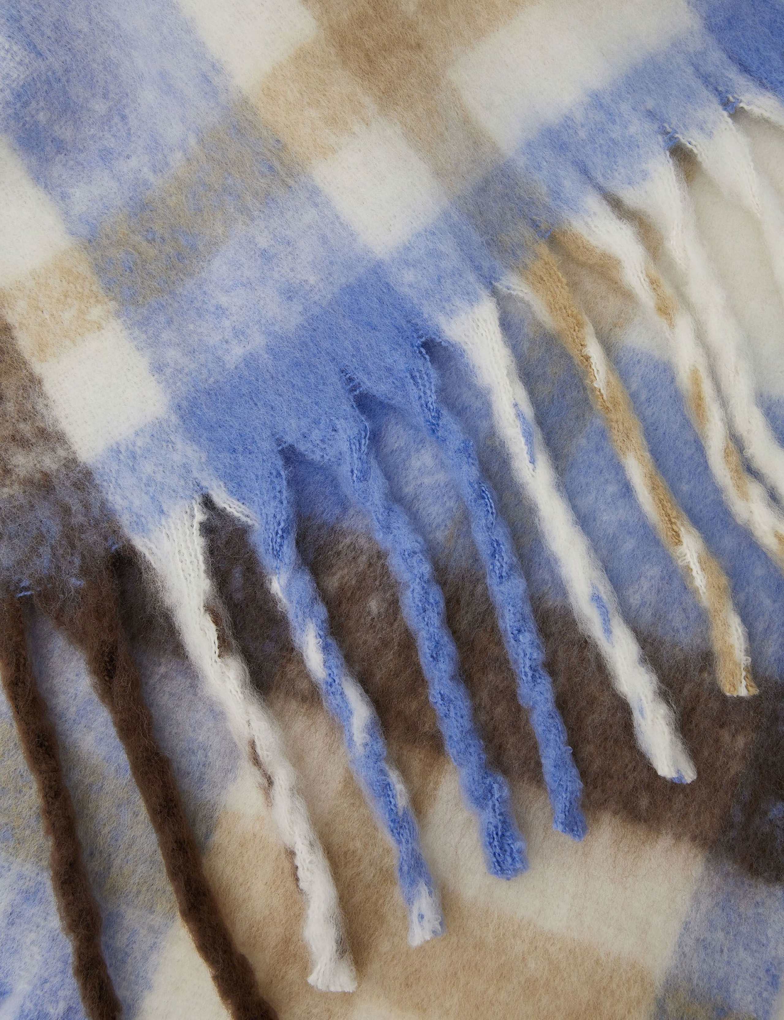 Checked Fringed Scarf 2 of 2