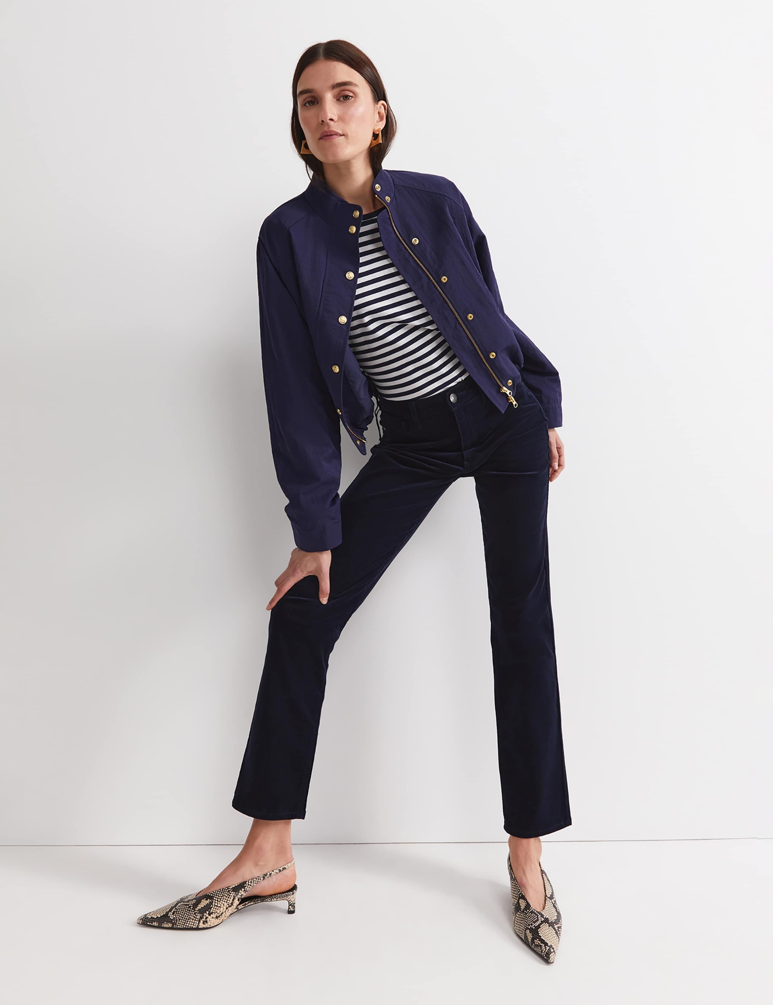 Cord High Waisted Straight Leg Jeans 3 of 5