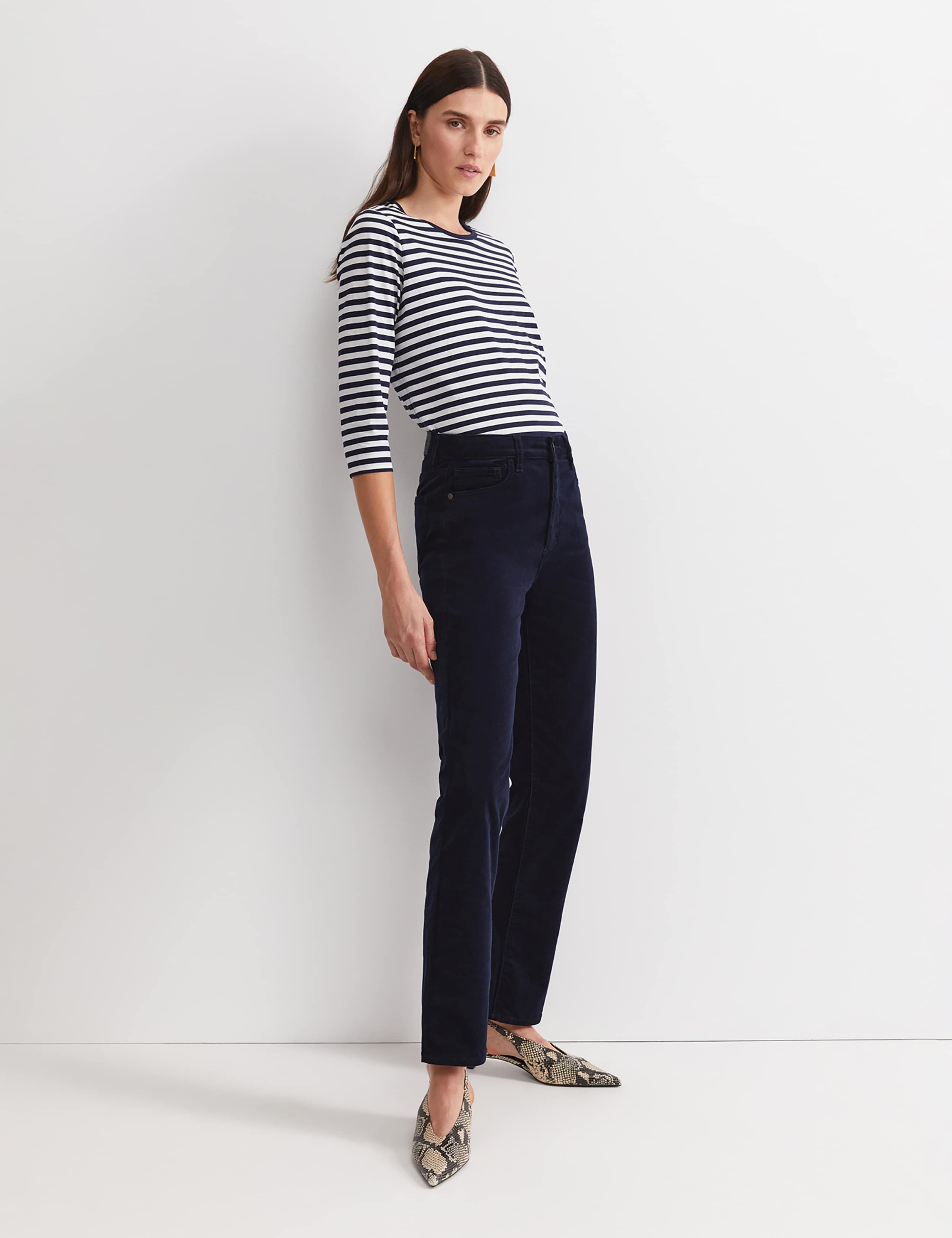 Cord High Waisted Straight Leg Jeans 4 of 5