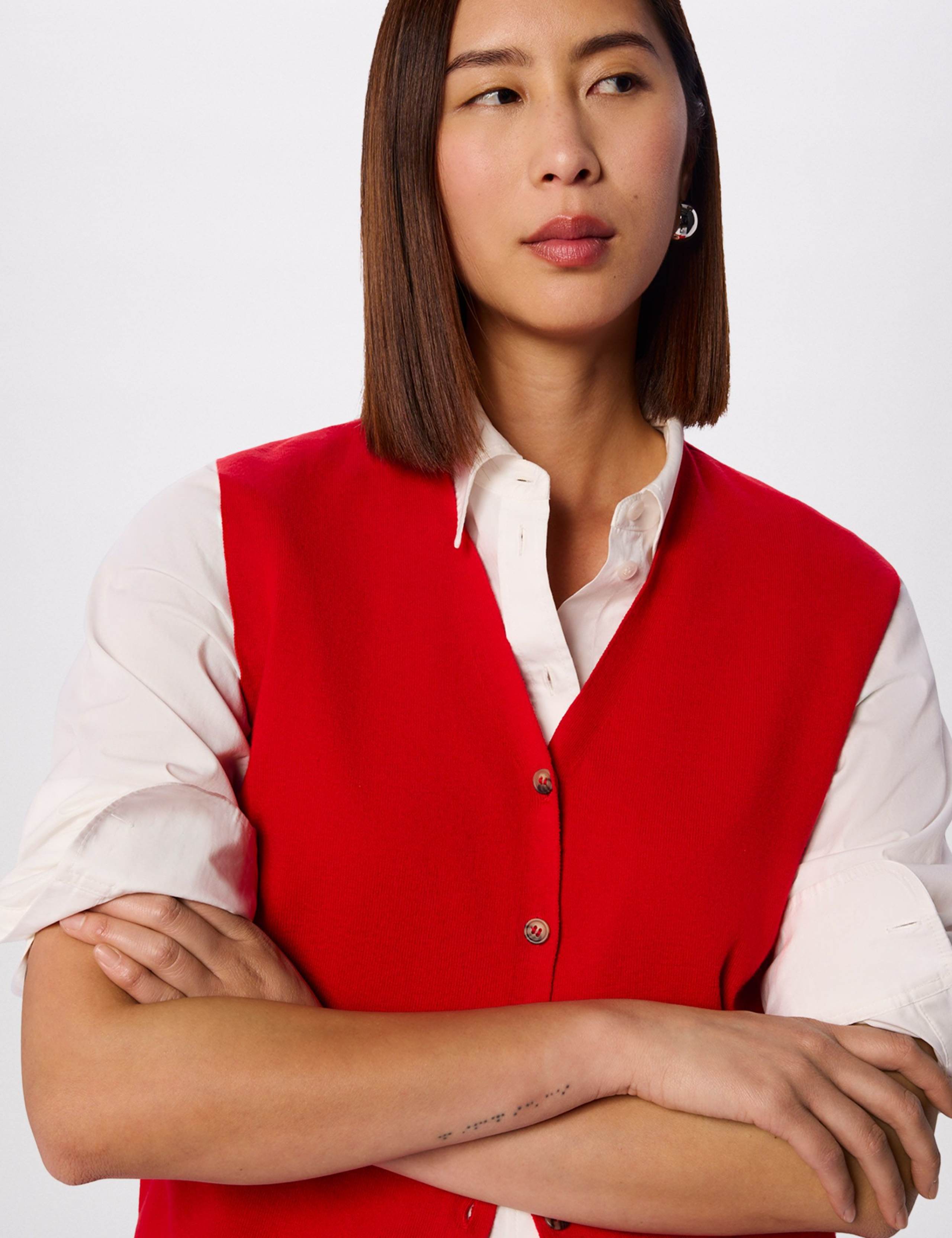 Cotton Rich V-Neck Knitted Vest 5 of 6