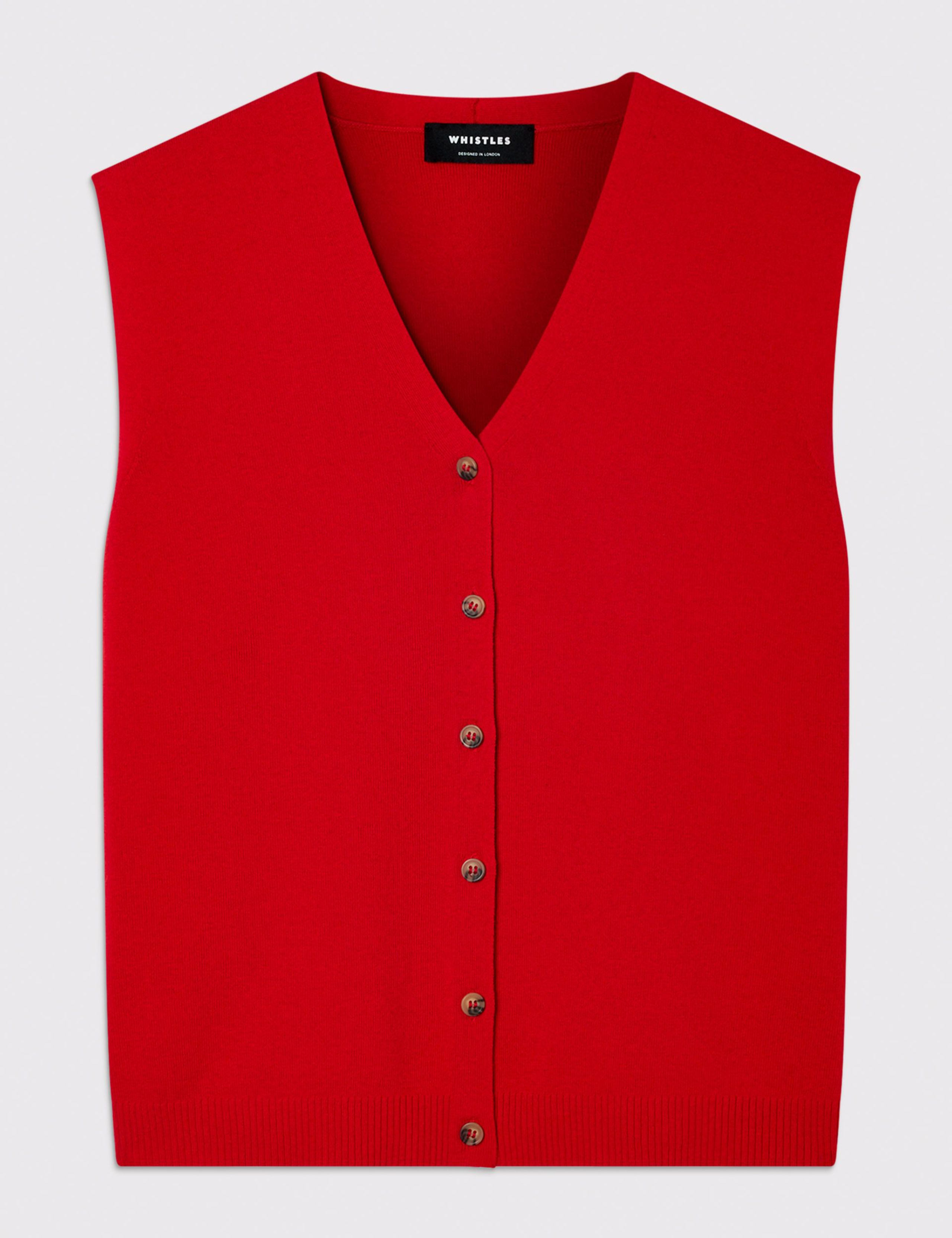 Cotton Rich V-Neck Knitted Vest 2 of 6
