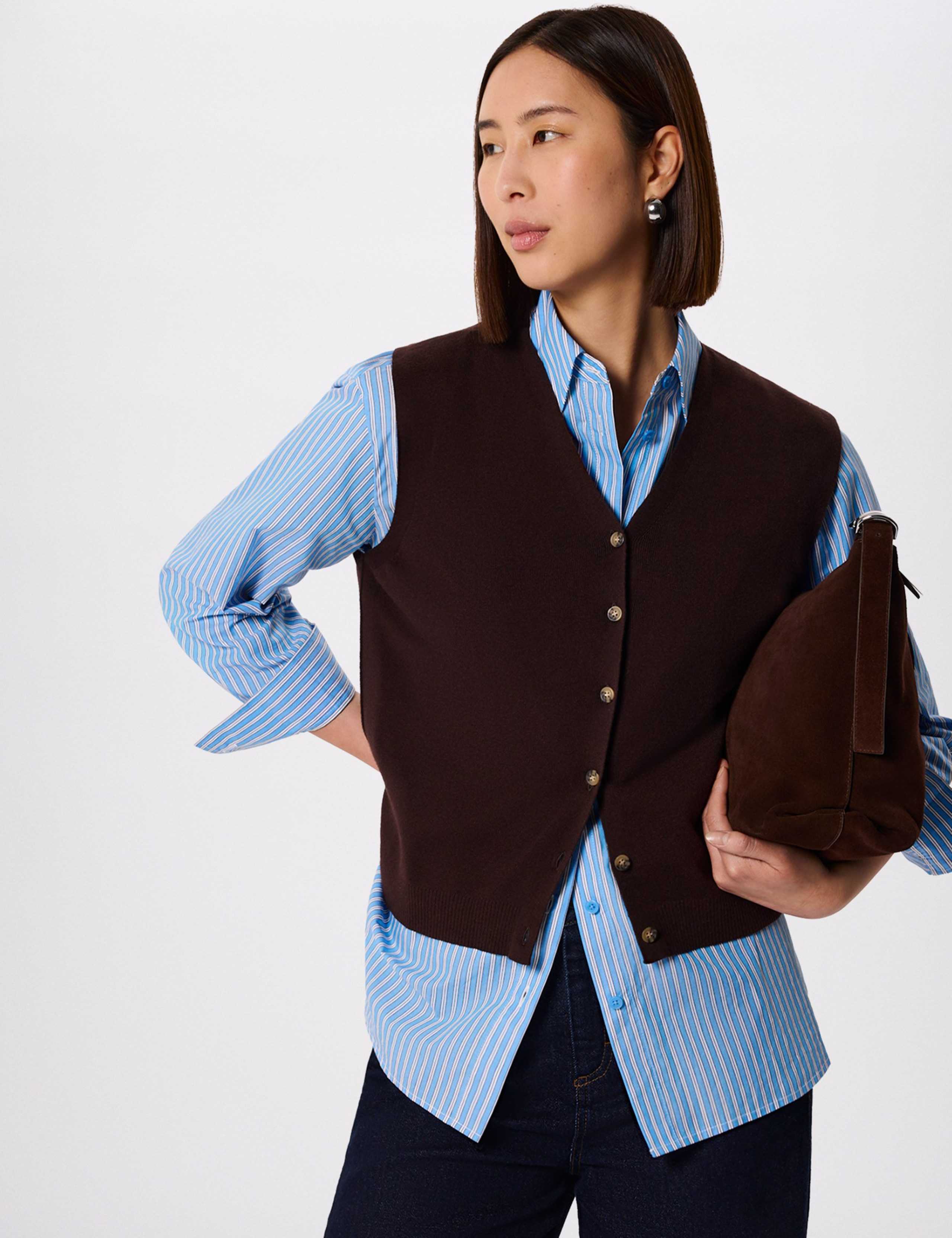 Cotton Rich V-Neck Knitted Vest 4 of 6