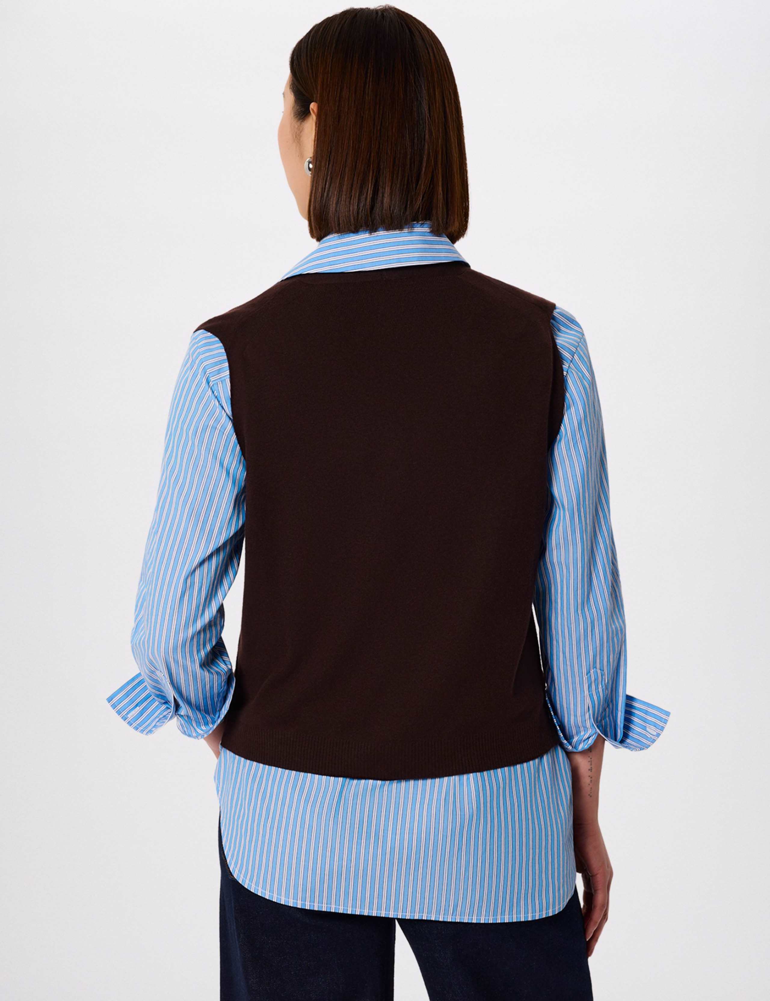 Cotton Rich V-Neck Knitted Vest 5 of 6