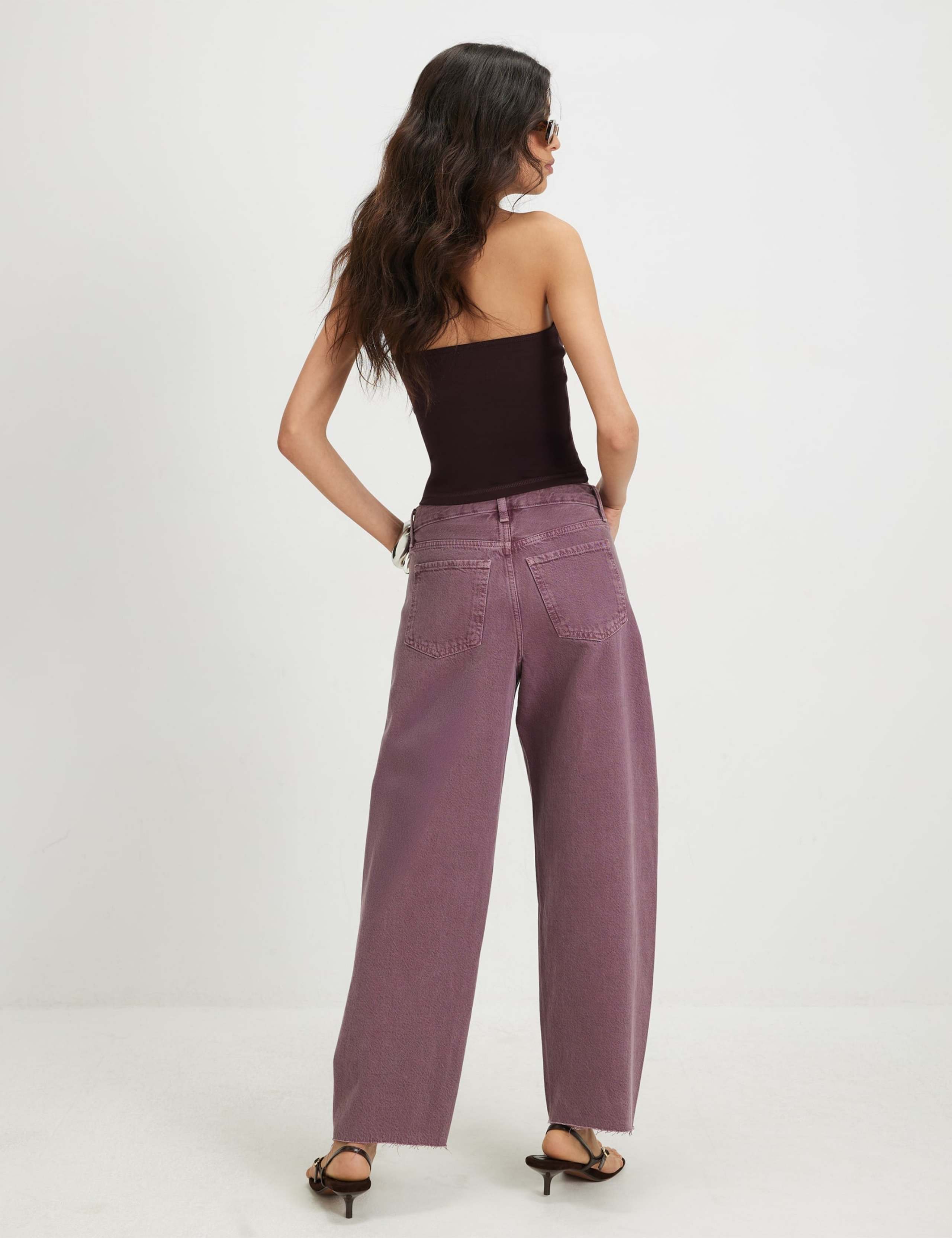High Waisted Twist Seam Barrel Jeans 3 of 6
