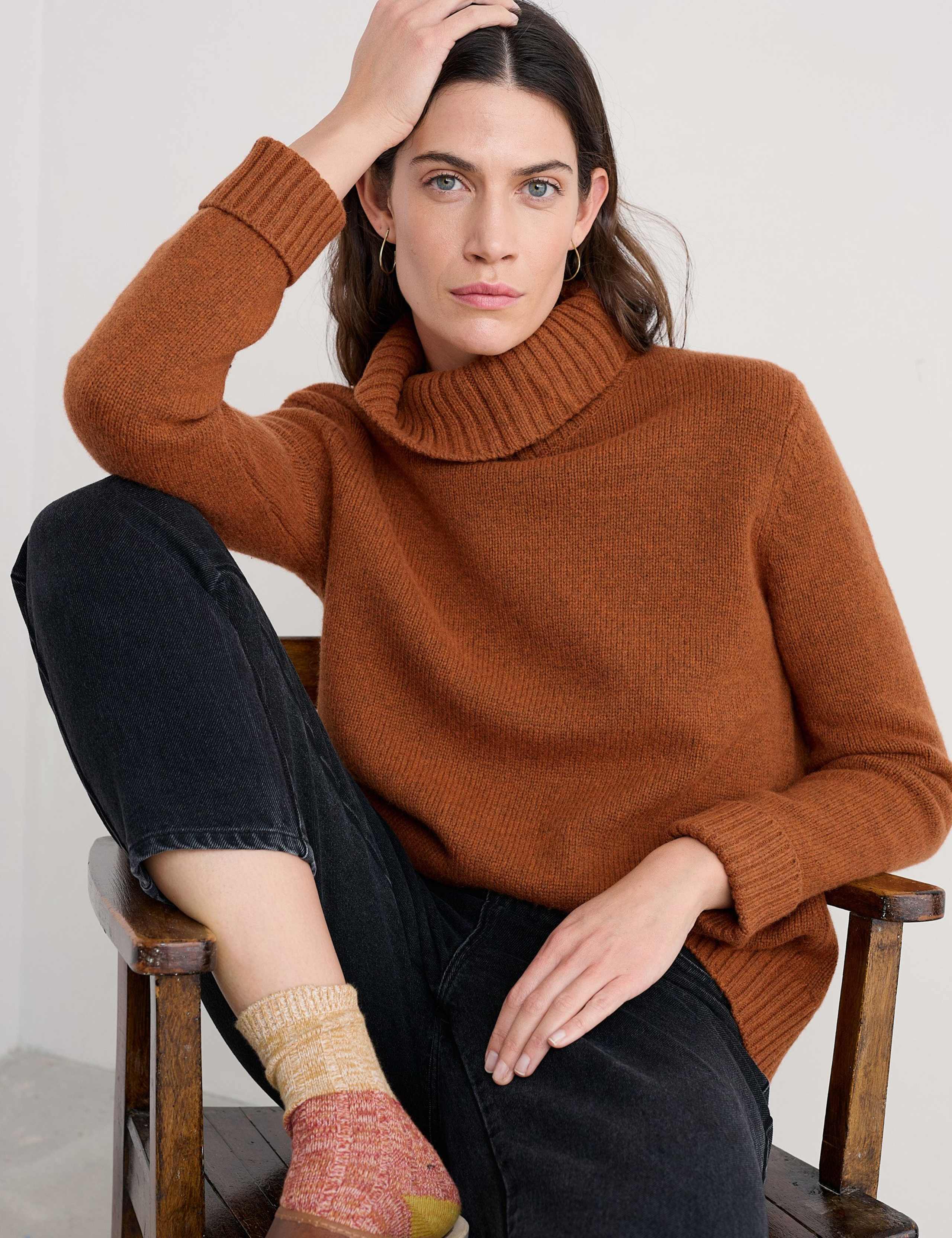 Wool Rich Funnel Neck Jumper 4 of 5