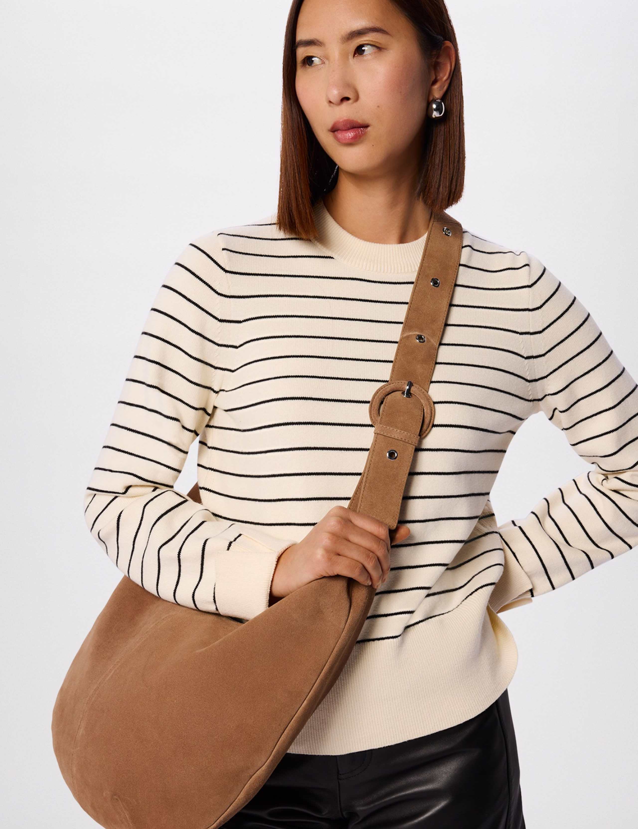 Cotton Rich Striped Crew Neck Jumper 1 of 5