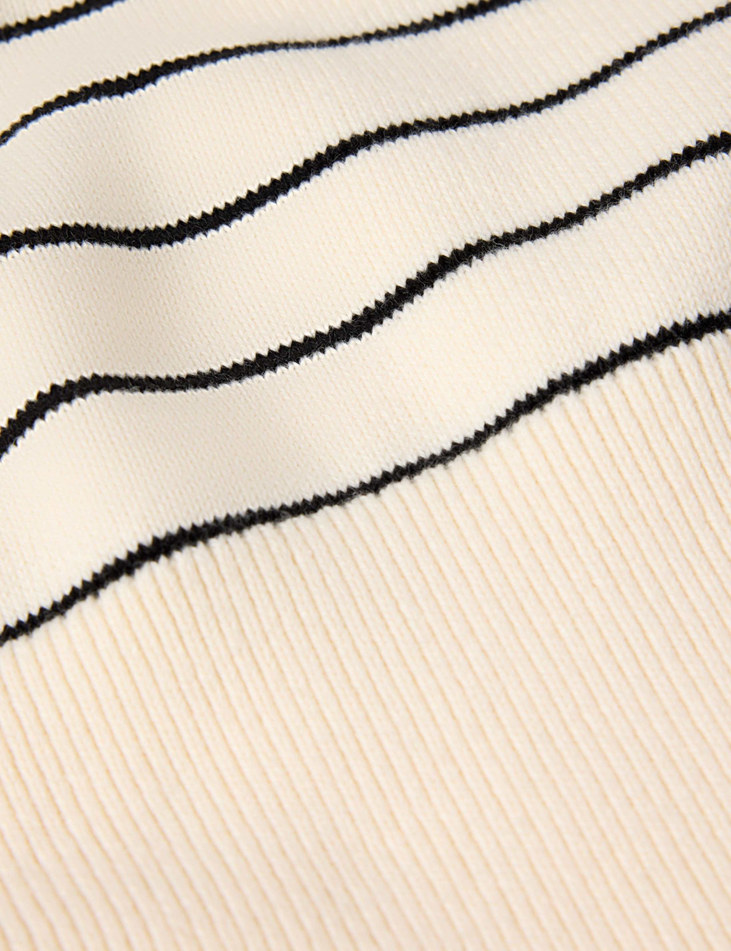 Cotton Rich Striped Crew Neck Jumper 5 of 5