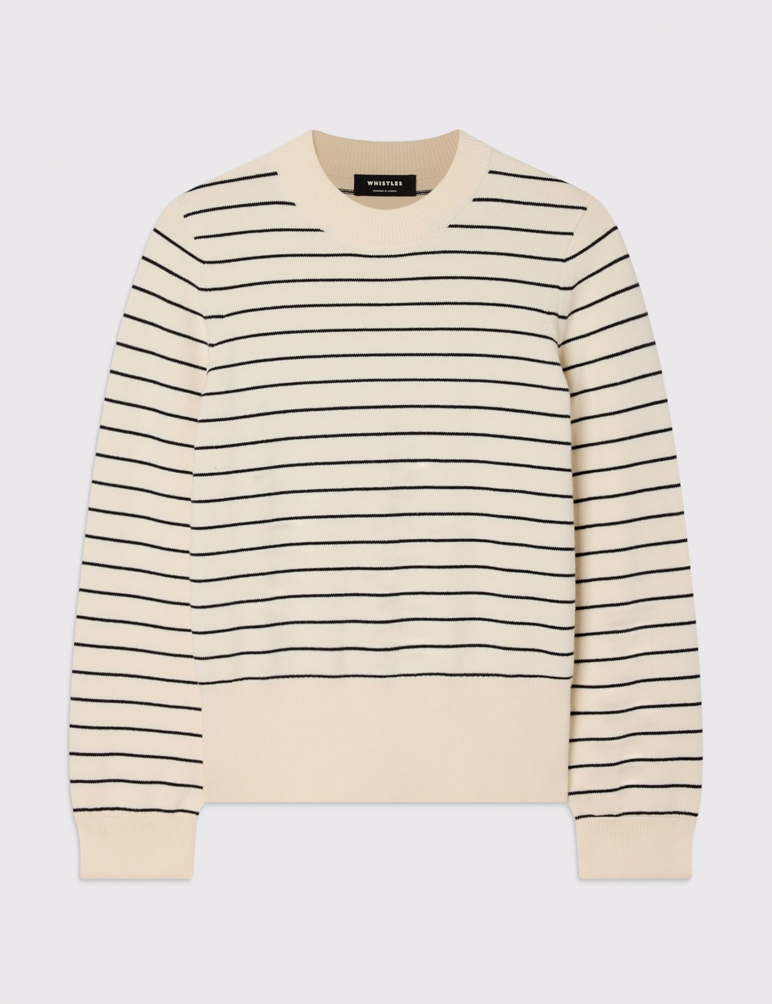 Cotton Rich Striped Crew Neck Jumper 2 of 5