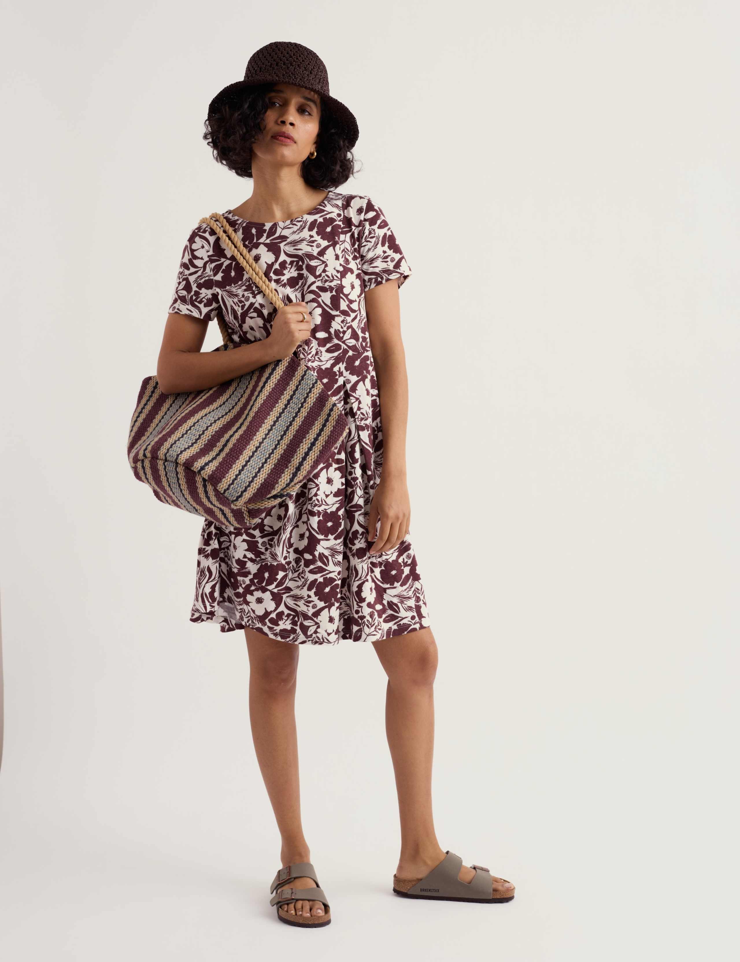 Cotton Rich Floral Mini T-Shirt Dress 3 of 5