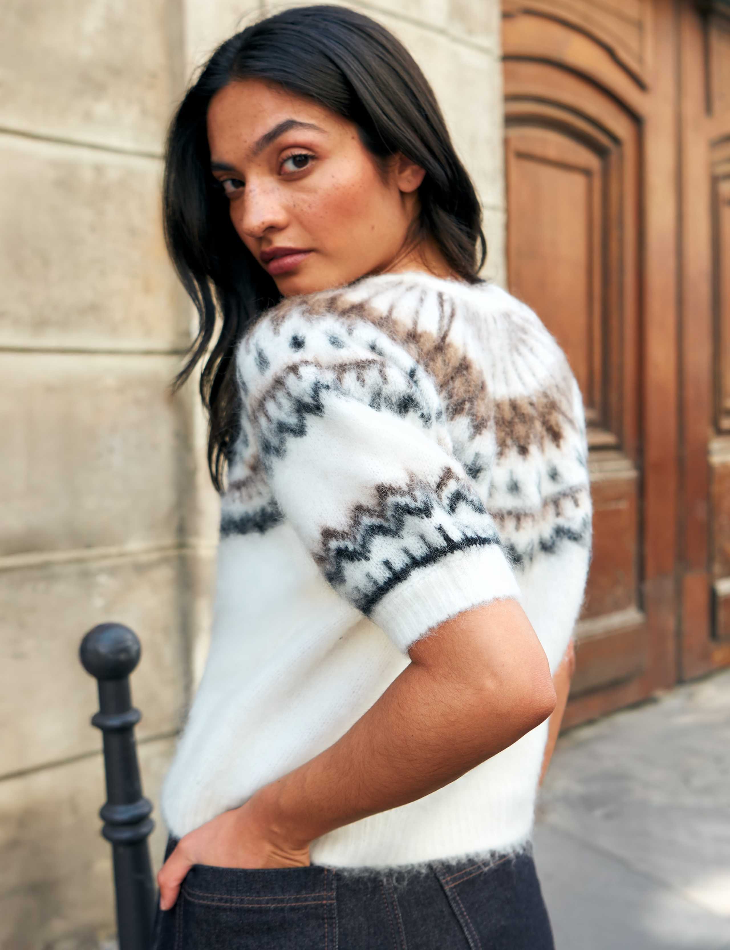 Wool Blend Fair Isle Round Neck Jumper 5 of 5