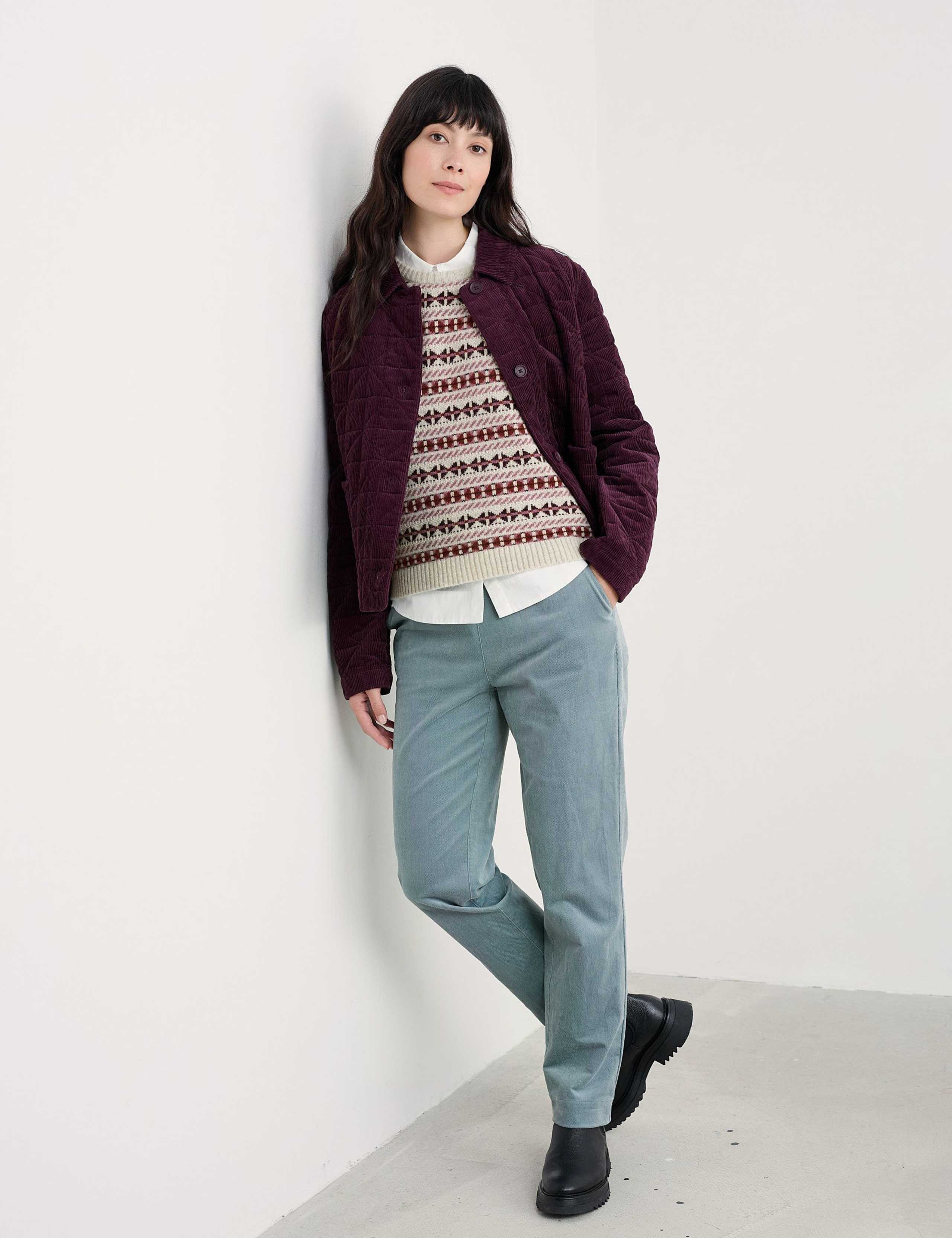 Merino Wool Rich Crew Neck Knitted Vest 3 of 5