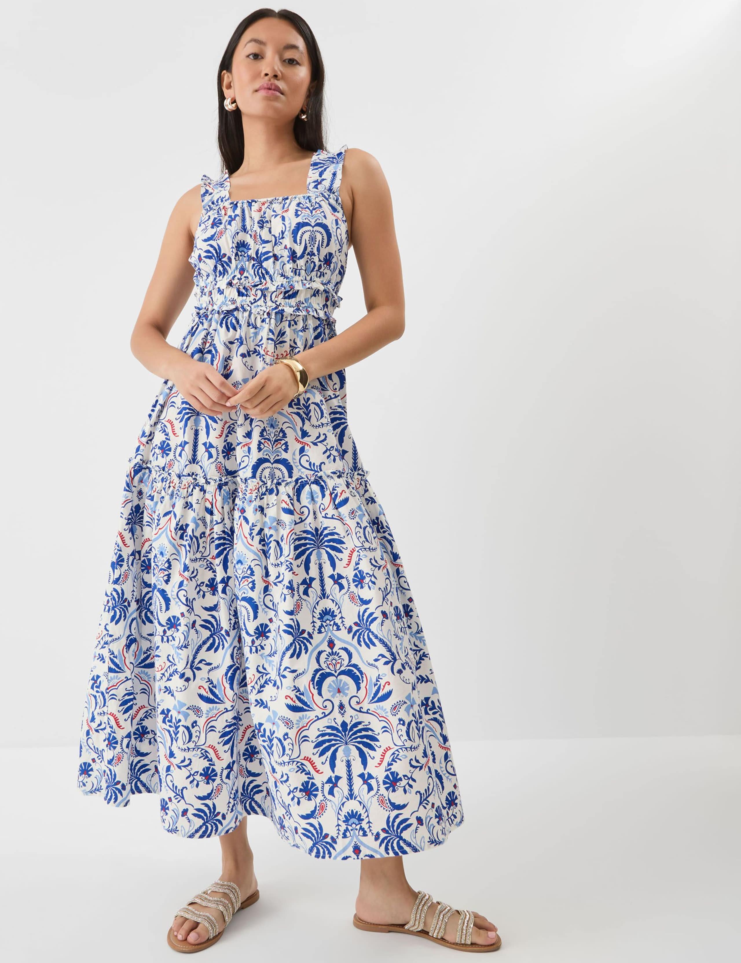 Pure Cotton Printed Midaxi Beach Dress 1 of 5