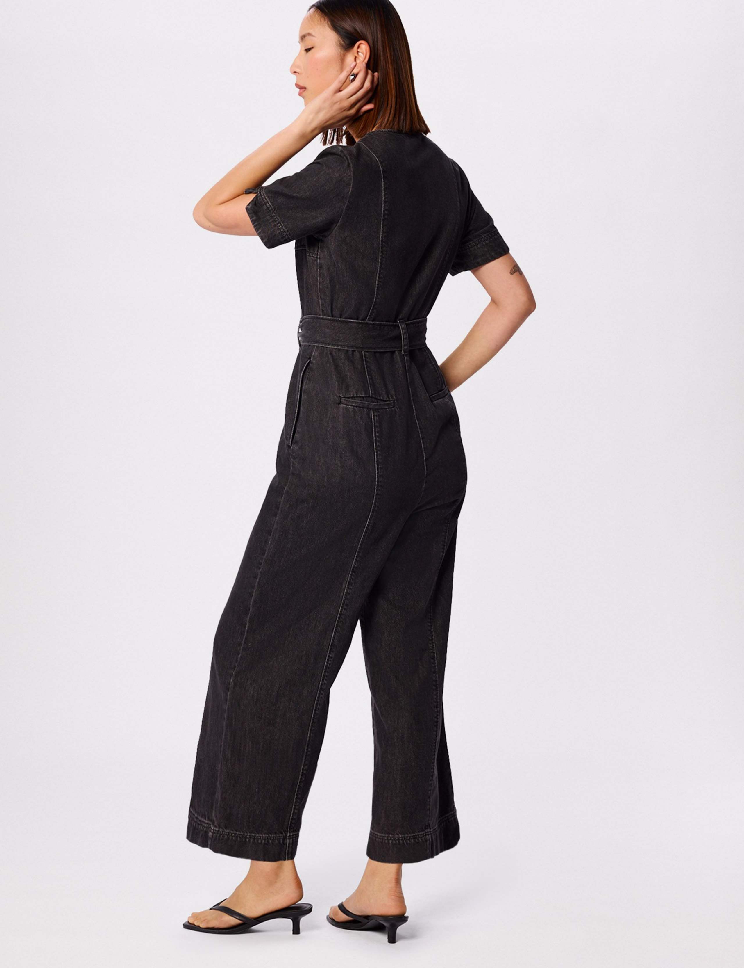 Pure Cotton Button Front Short Sleeve Jumpsuit 5 of 7