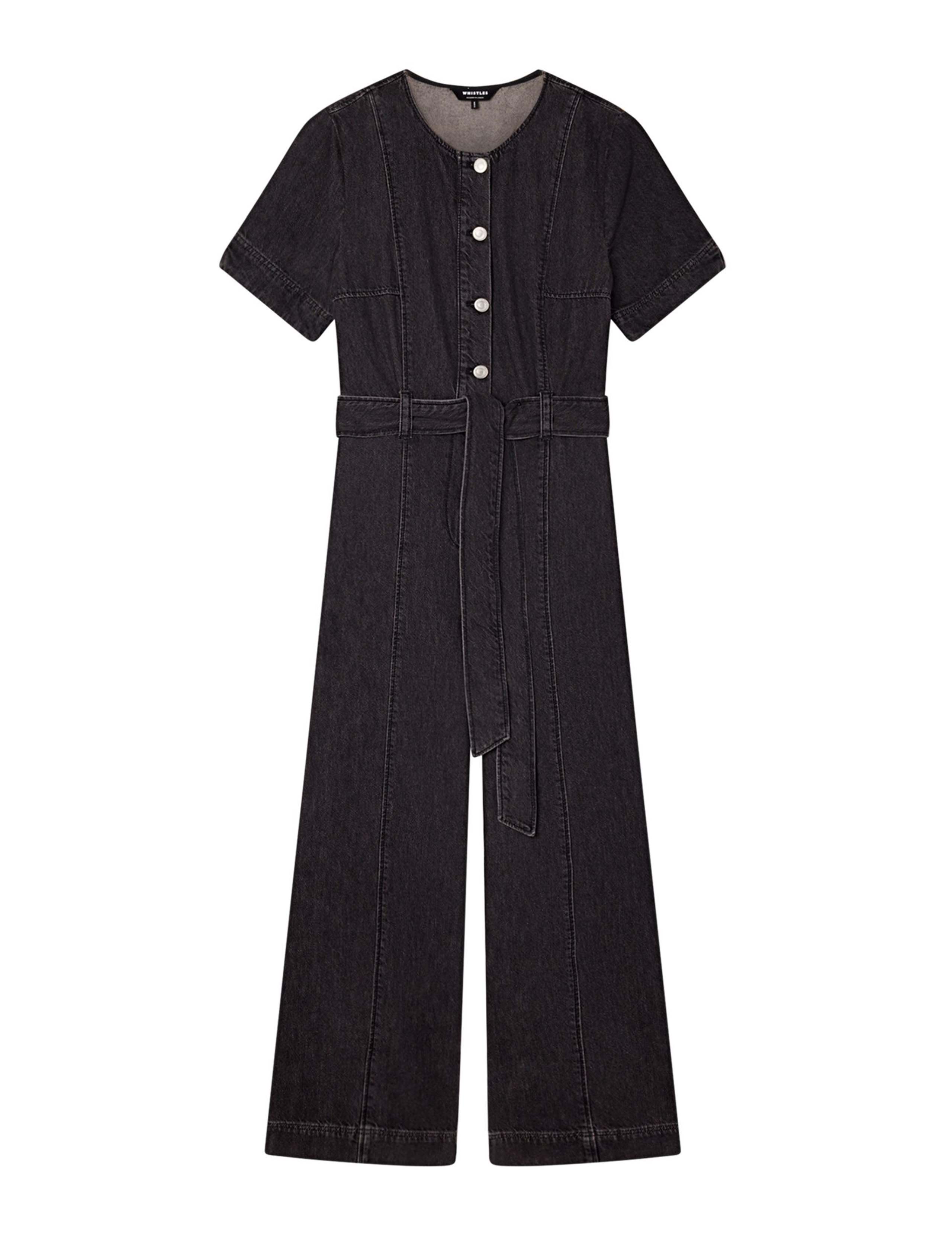 Pure Cotton Button Front Short Sleeve Jumpsuit 2 of 7