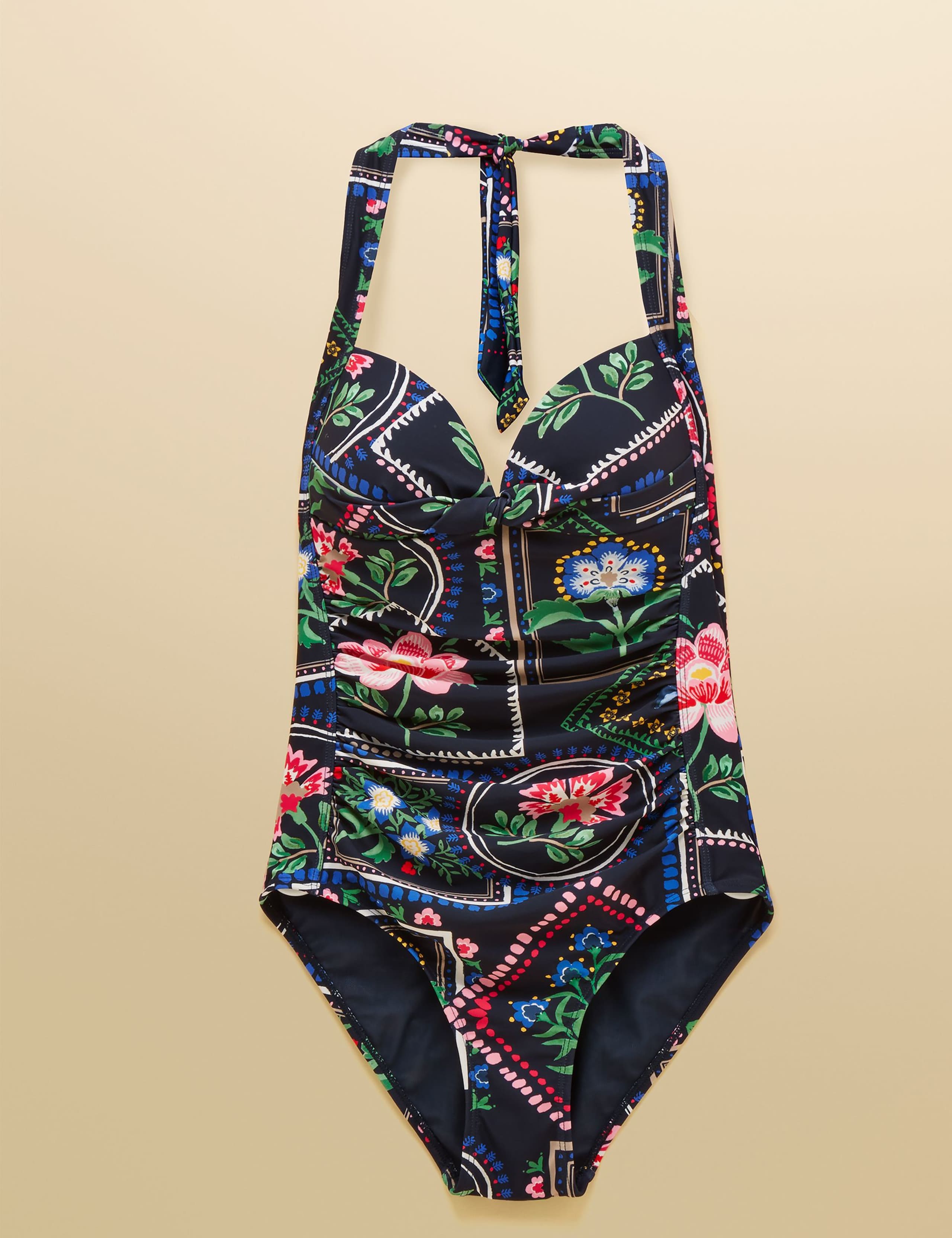 Tummy Control Floral Halterneck Swimsuit 2 of 8