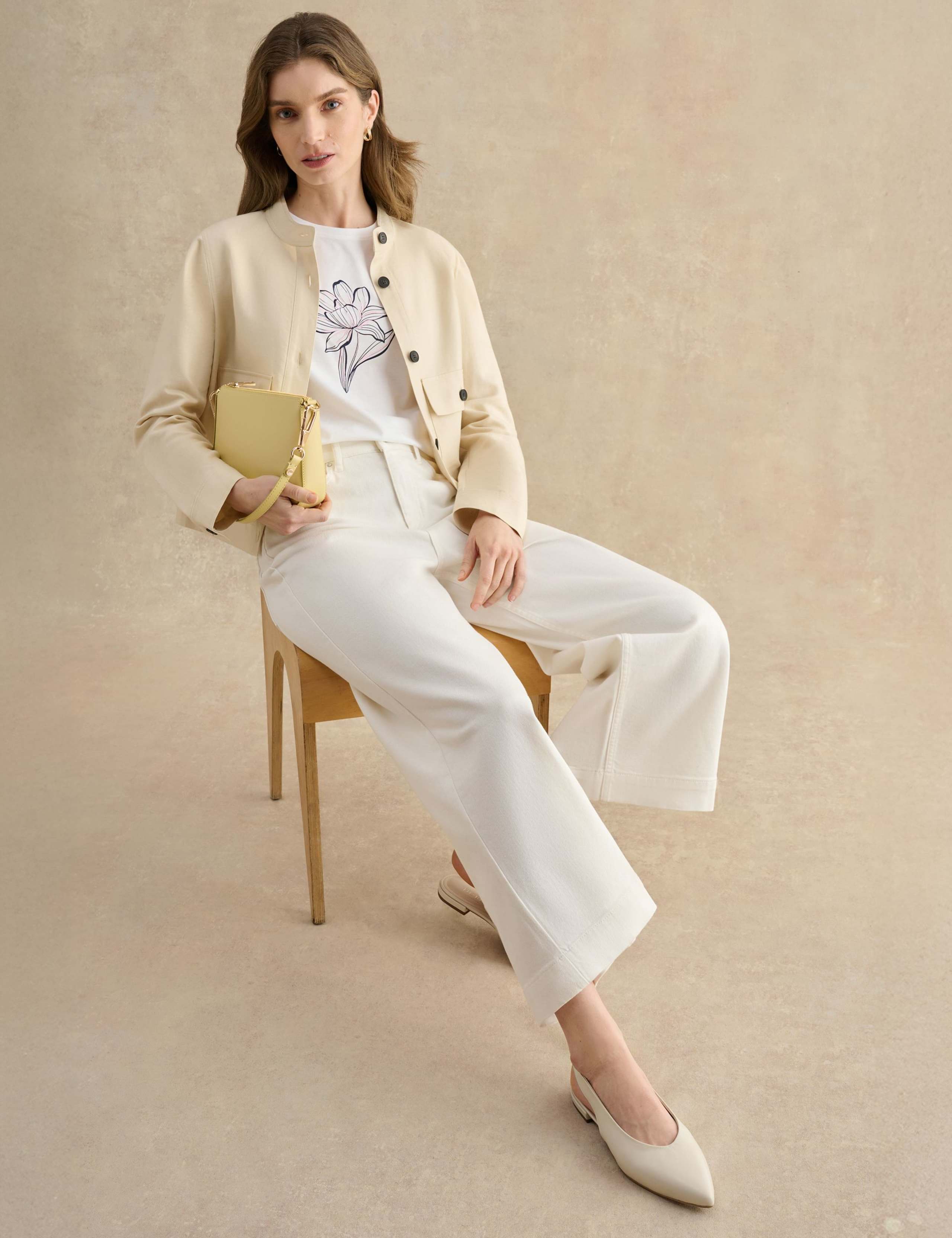 Pure Cotton Floral Relaxed T-Shirt 3 of 5