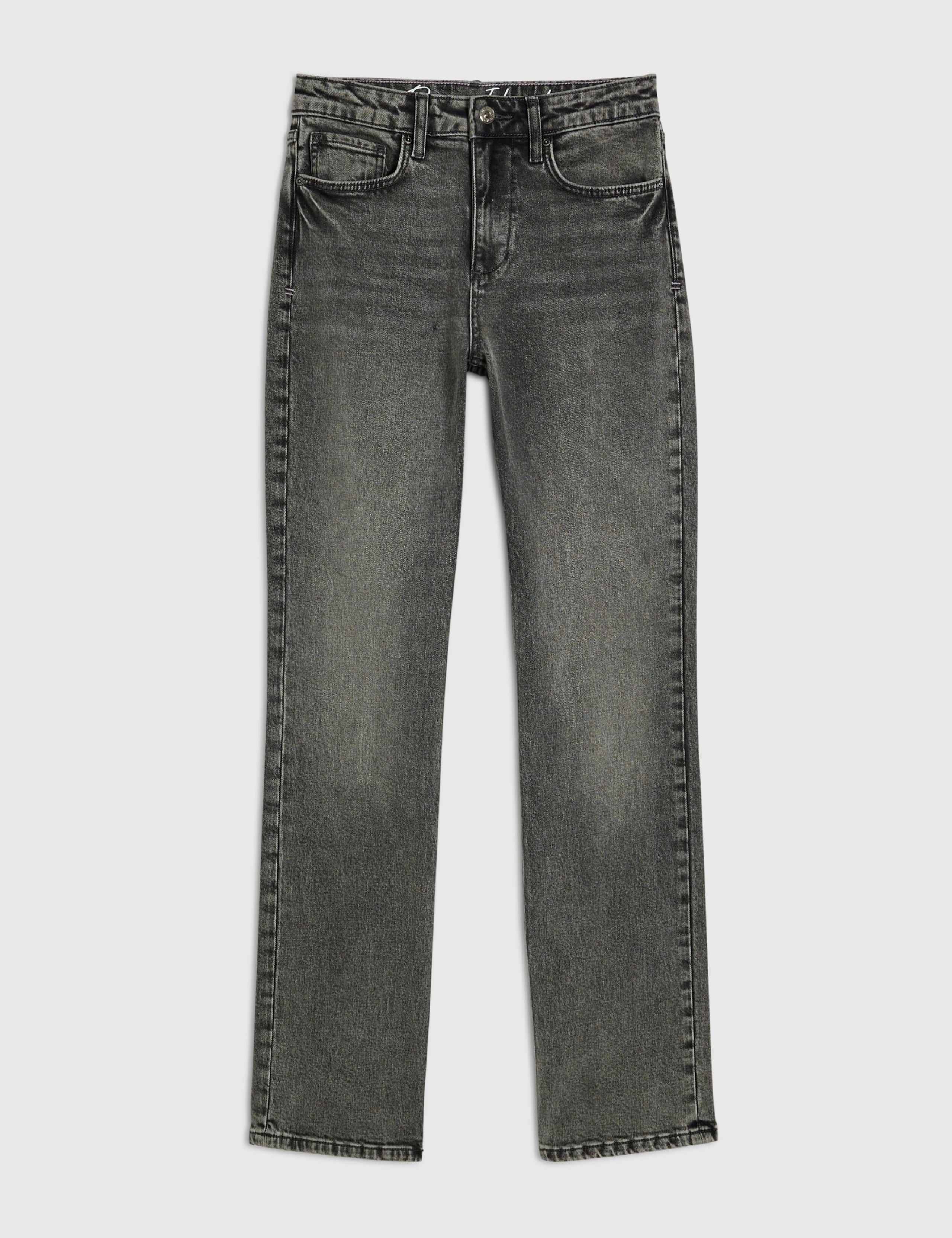 Mid Rise Straight Leg Jeans 2 of 3
