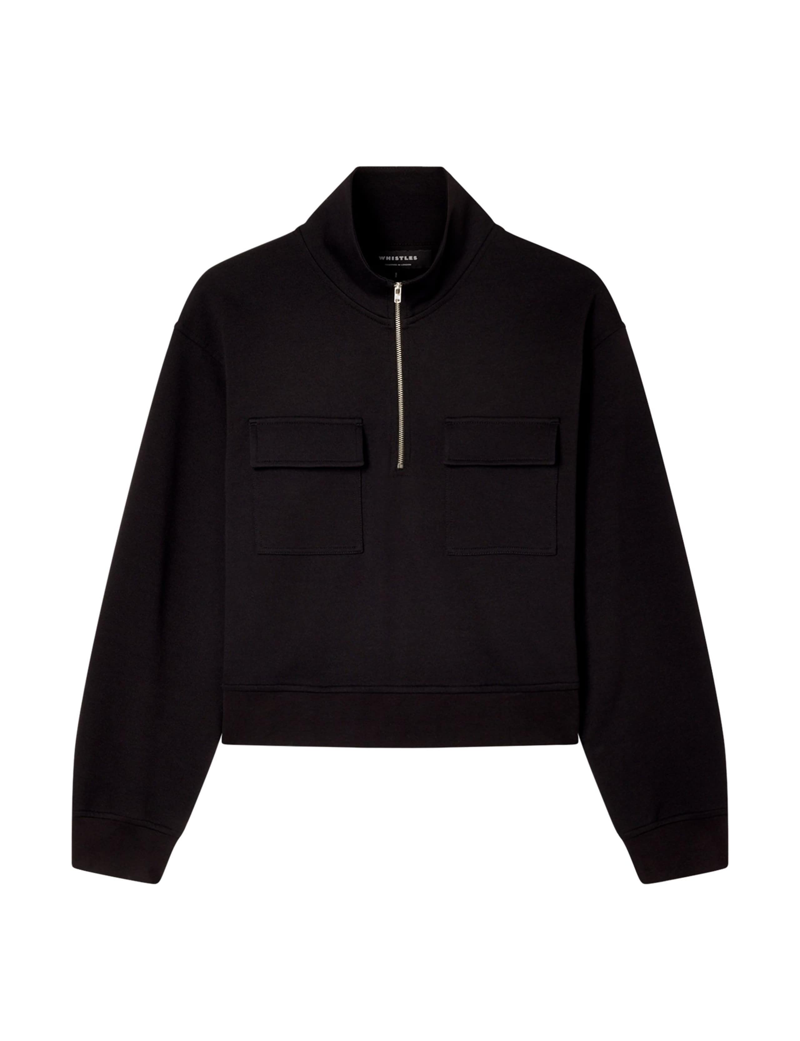 Cotton Rich Funnel Neck Quarter Zip Sweatshirt 2 of 6