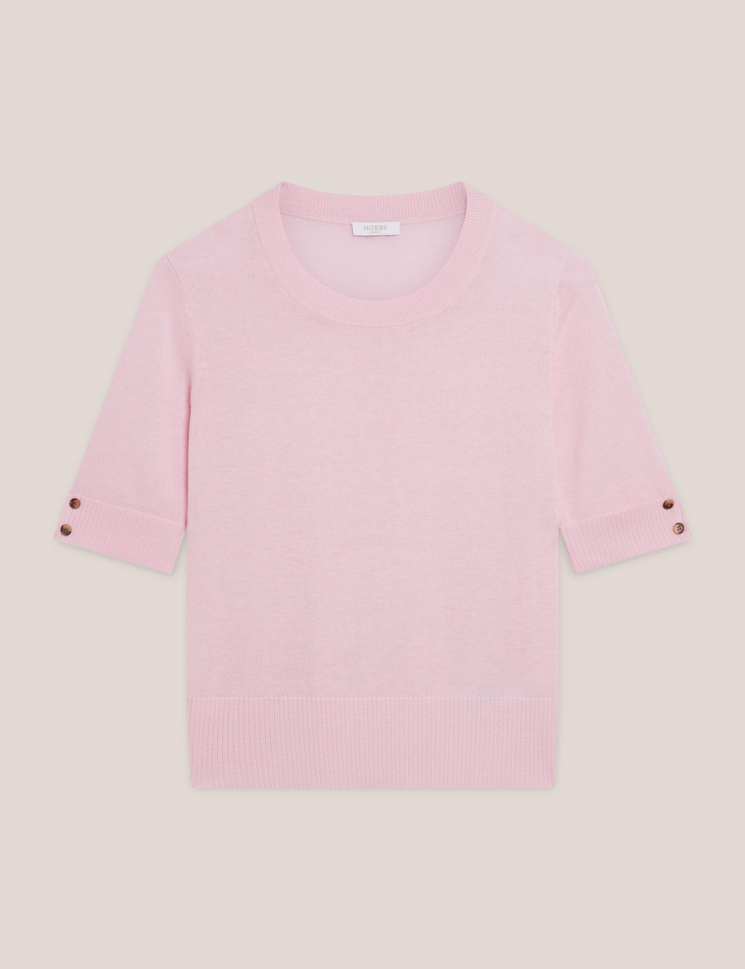 Knitted Crew Neck Top with Merino Wool 2 of 5