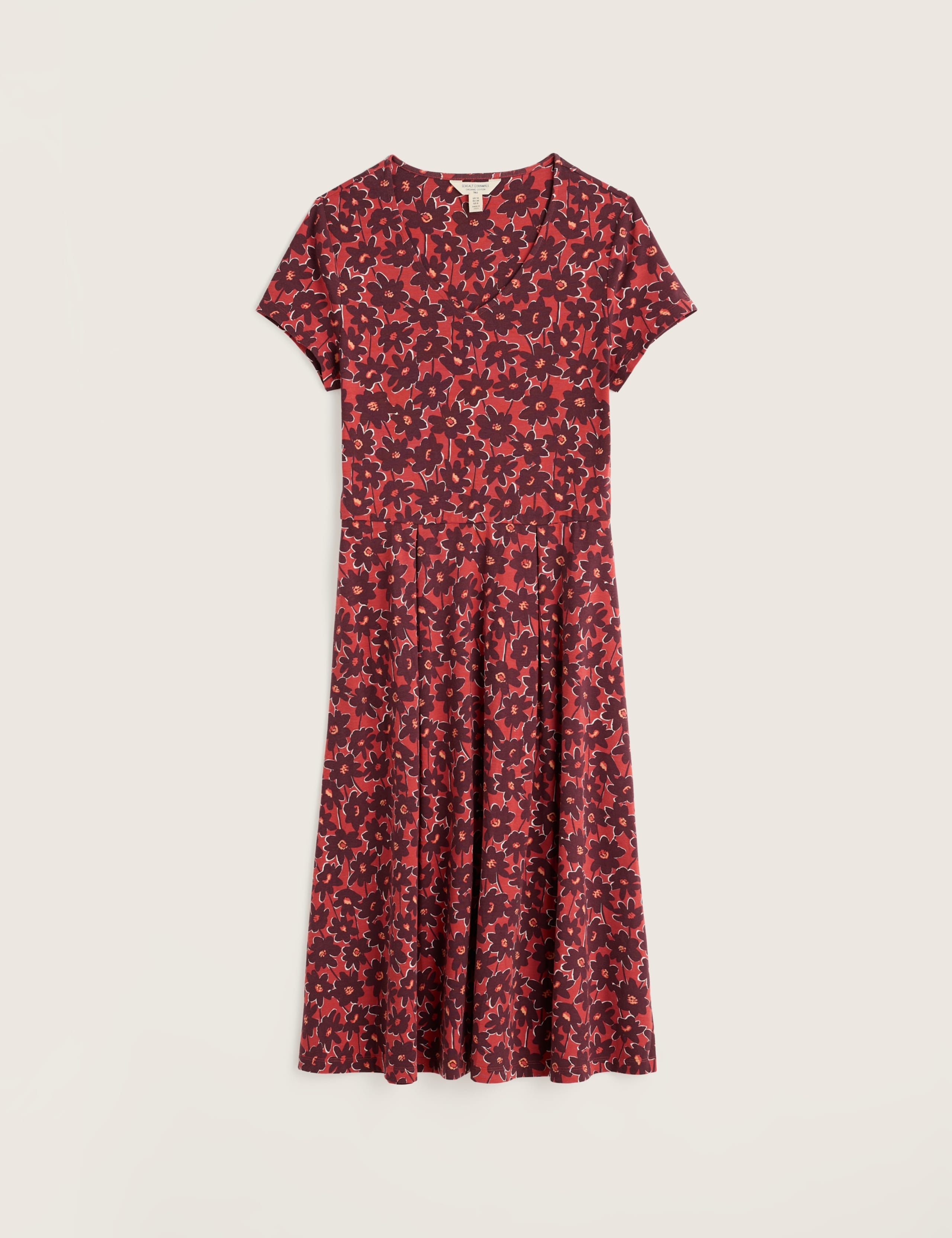 Jersey Floral Midi Skater Dress 2 of 6