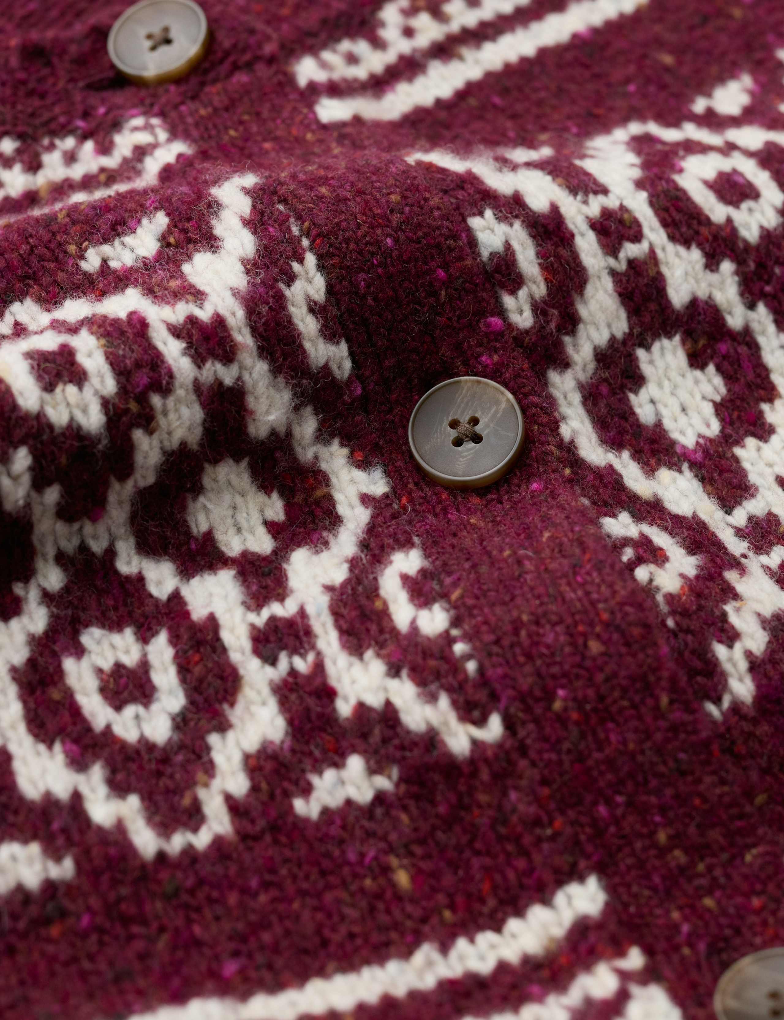 Merino Wool Rich Fair Isle Knitted Vest 3 of 5