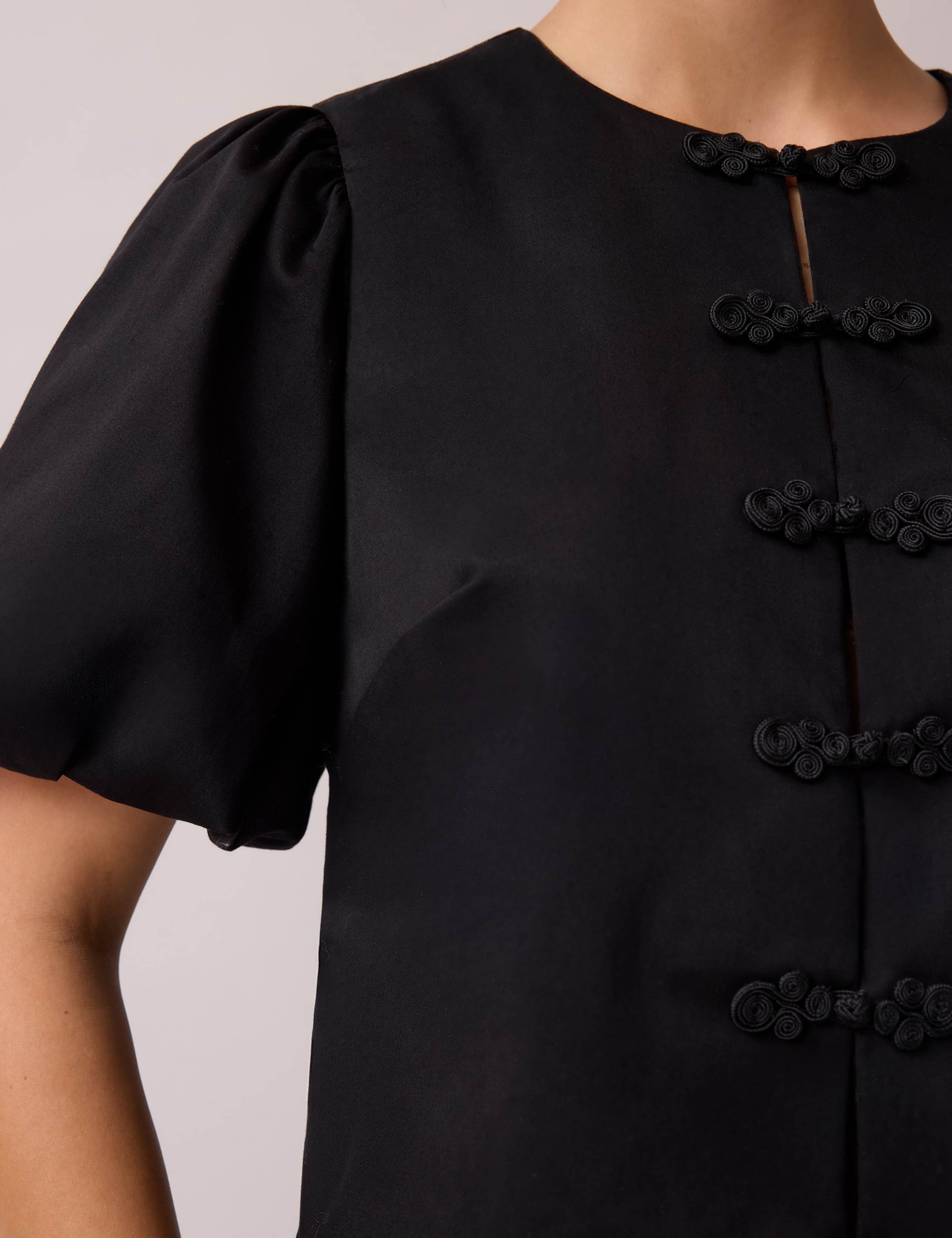 Cotton Rich Puff Sleeve Crop Top 4 of 6
