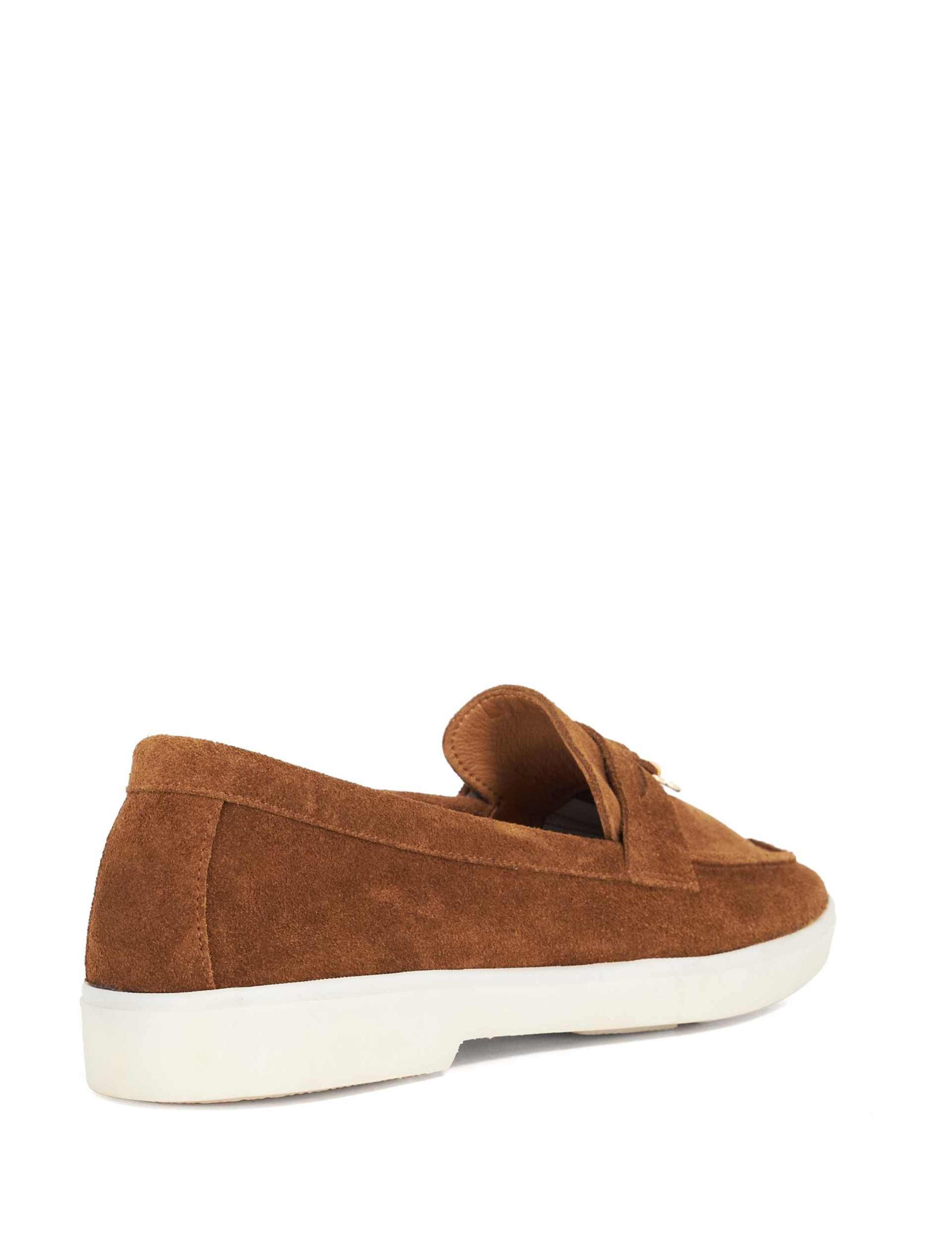 Suede Slip On Flat Loafers 3 of 5
