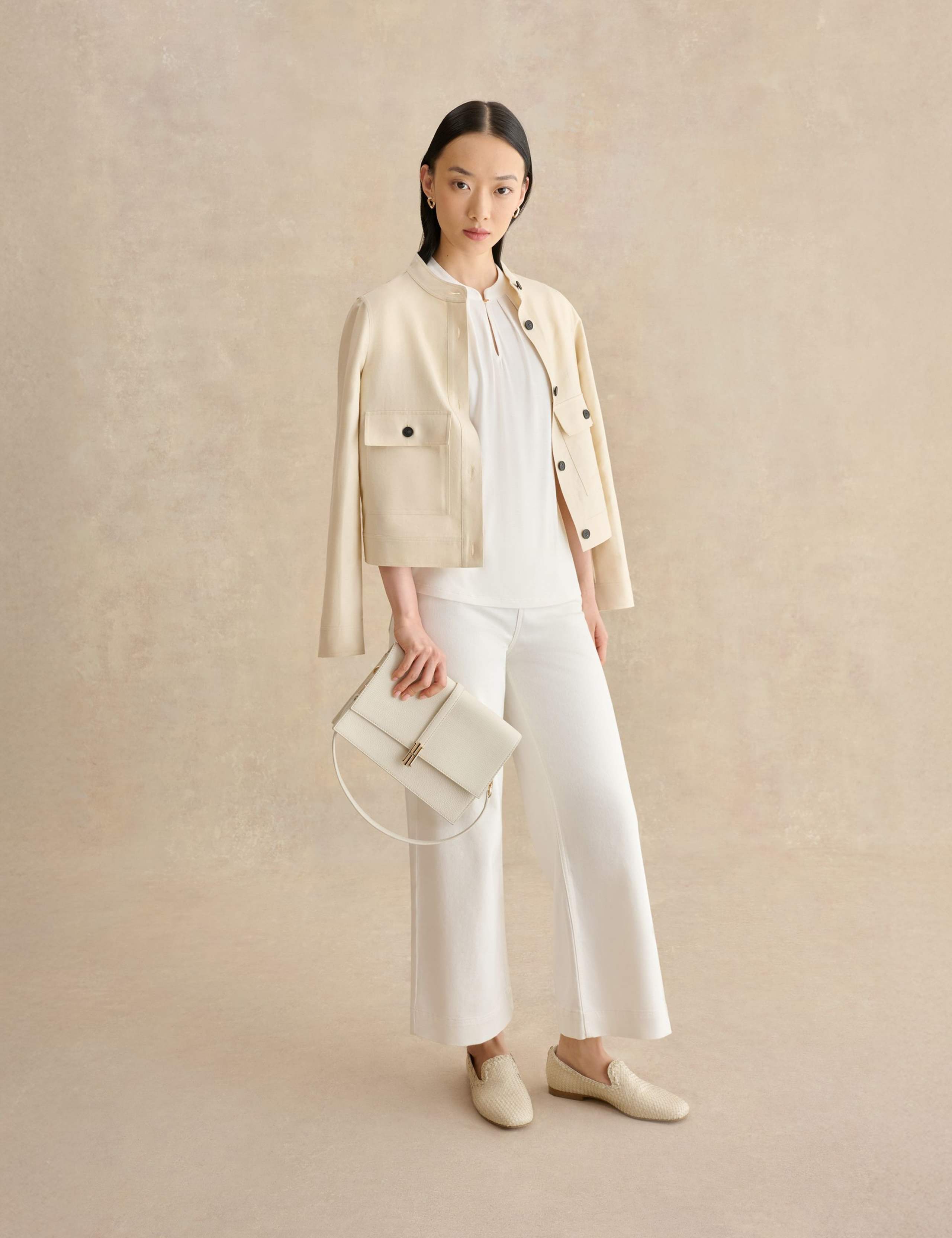 Notch Neck Angel Sleeve Top 3 of 5