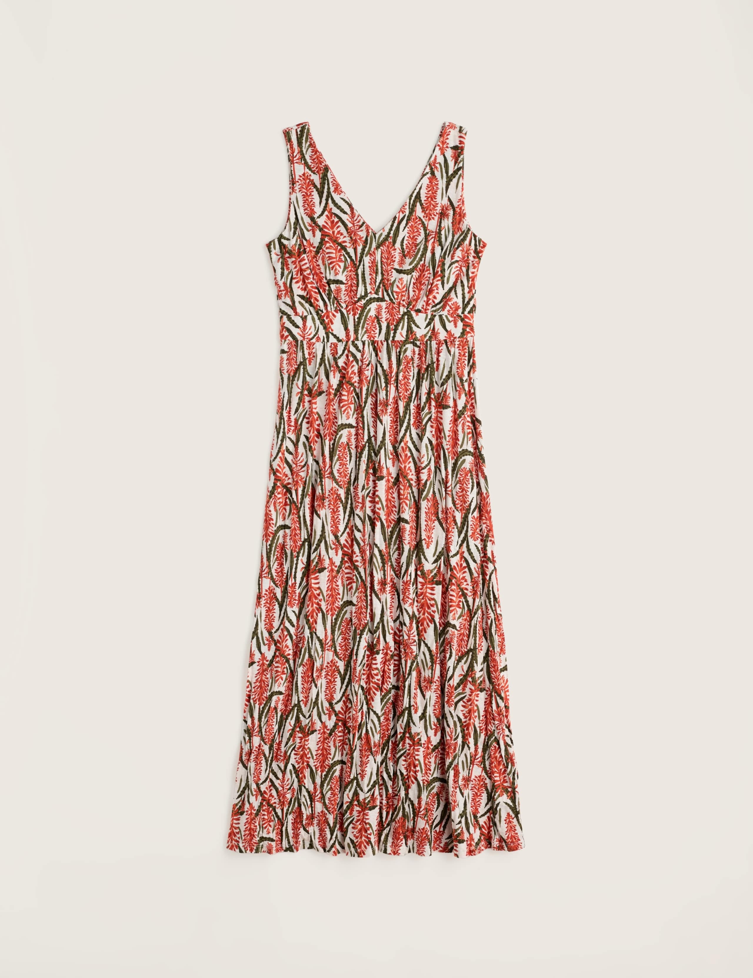 Pure Cotton Floral Midaxi Waisted Dress 2 of 6